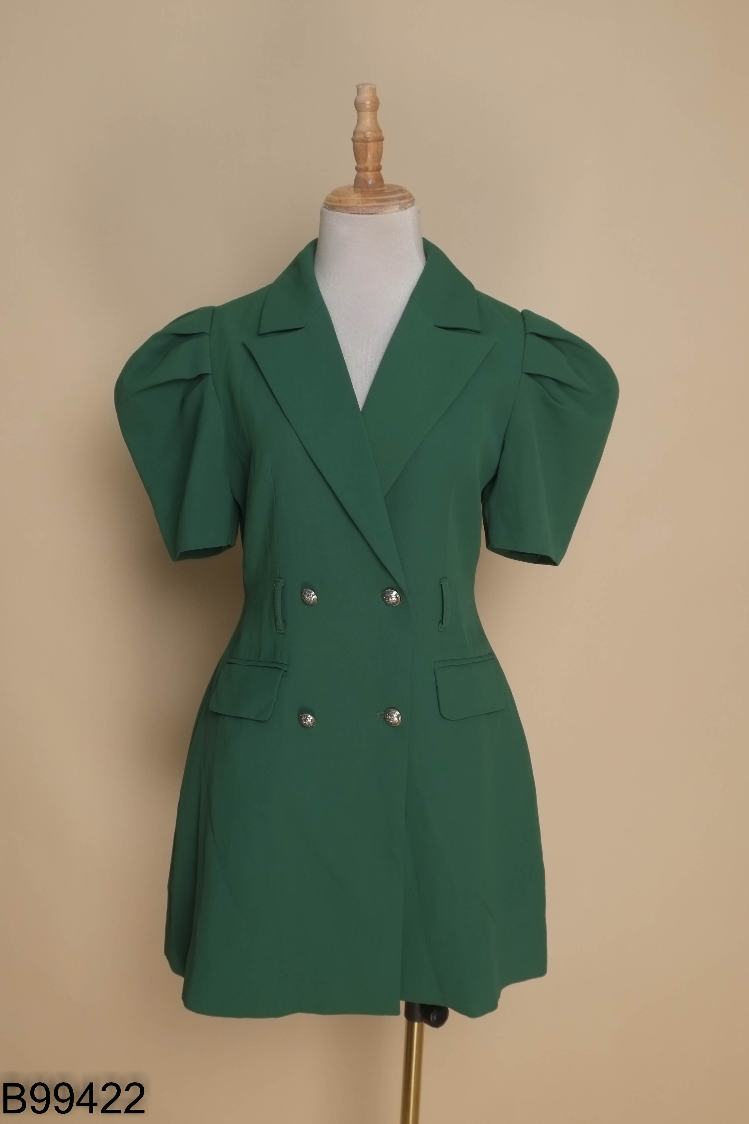 Váy JM DRESS DESIGN xanh cổ vest