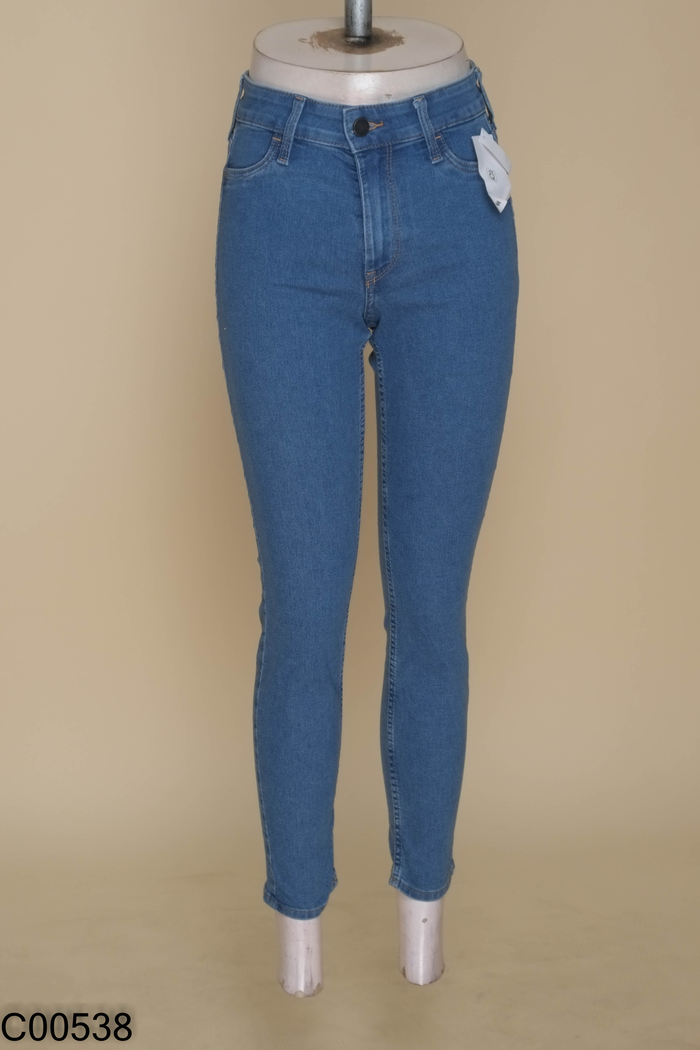 Quần skinjeans xanh