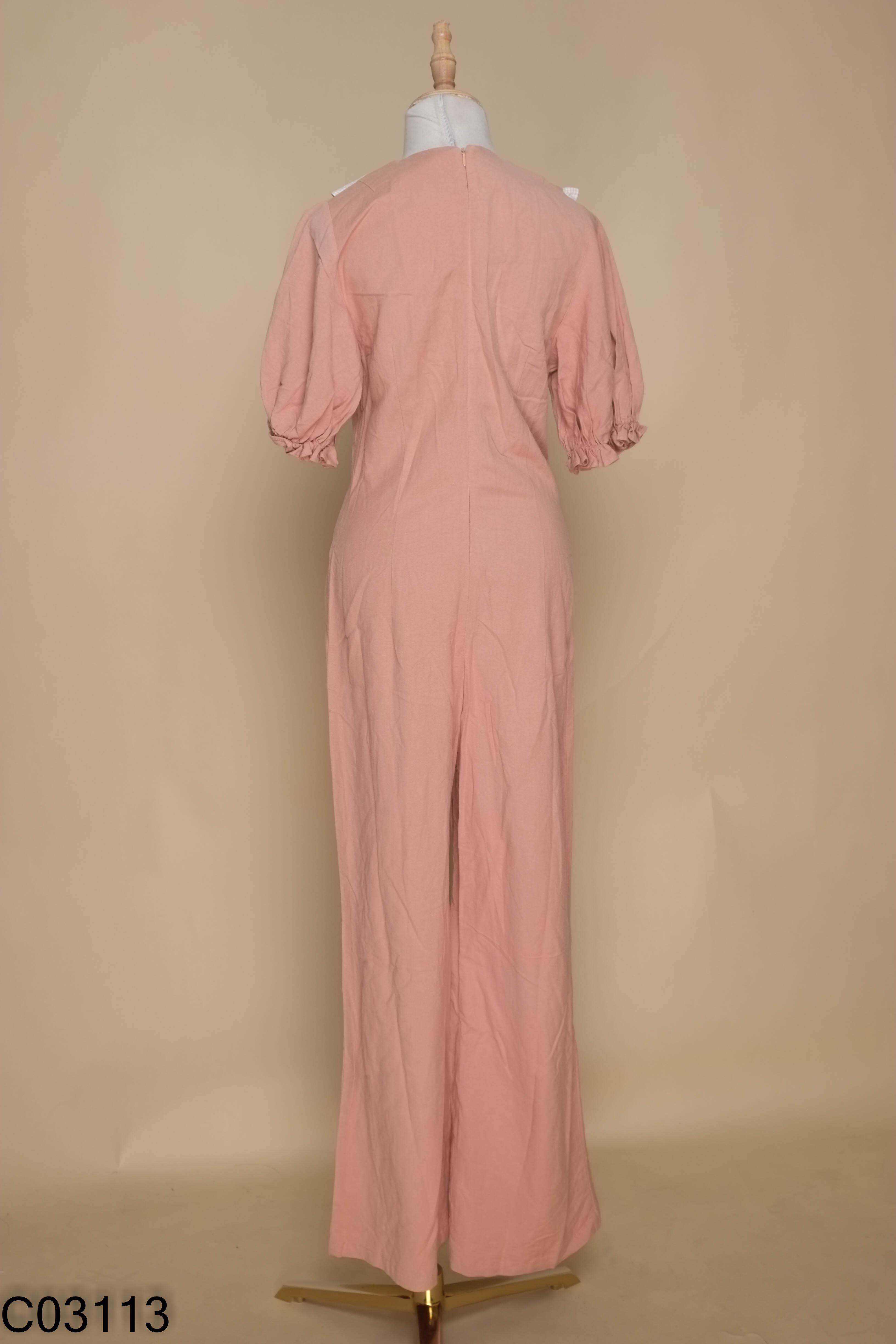 NEWTAG Jumpsuits LYN AROUND hồng phối kẻ caro