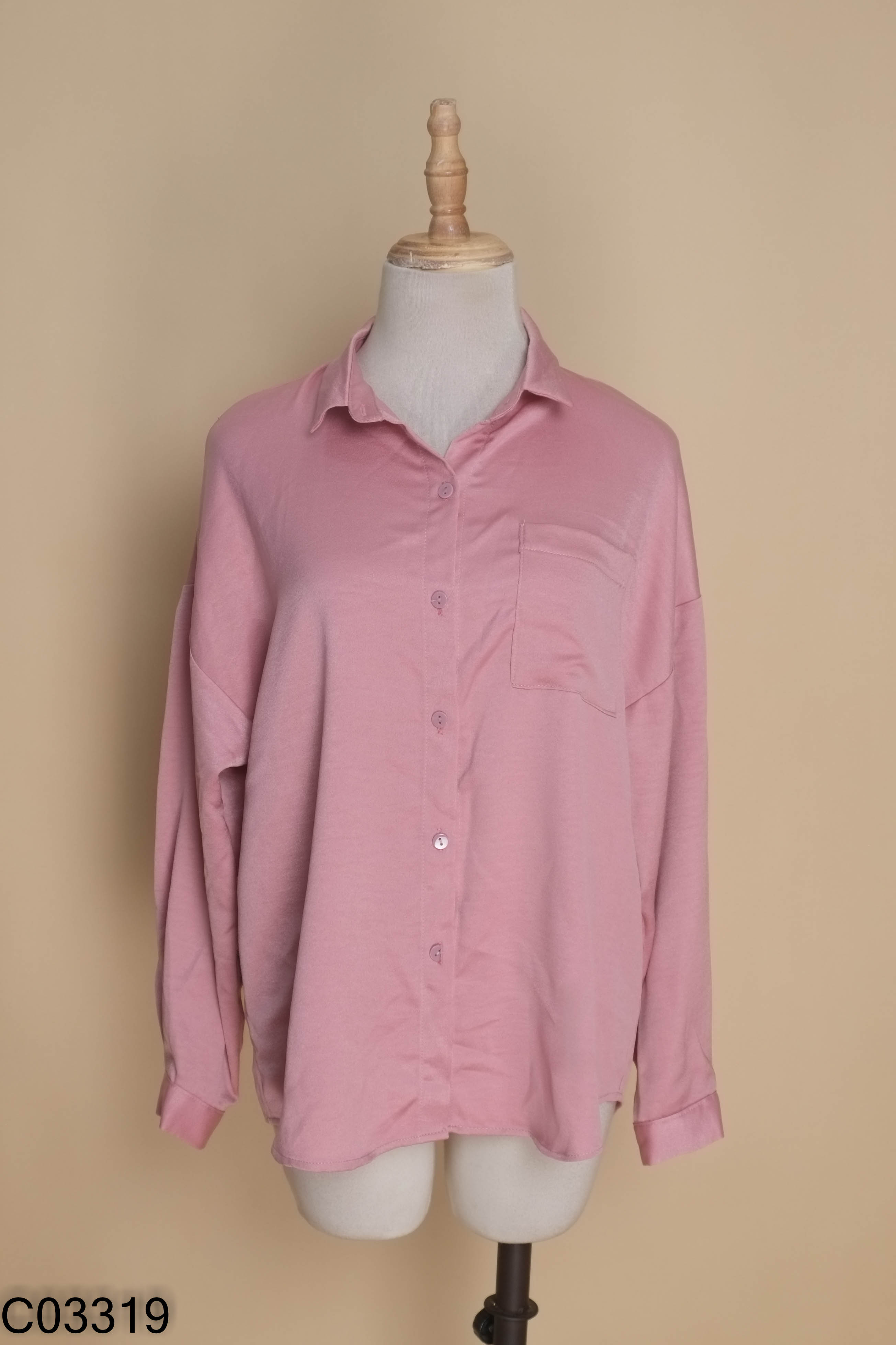 Áo sơ mi 92WEAR hồng