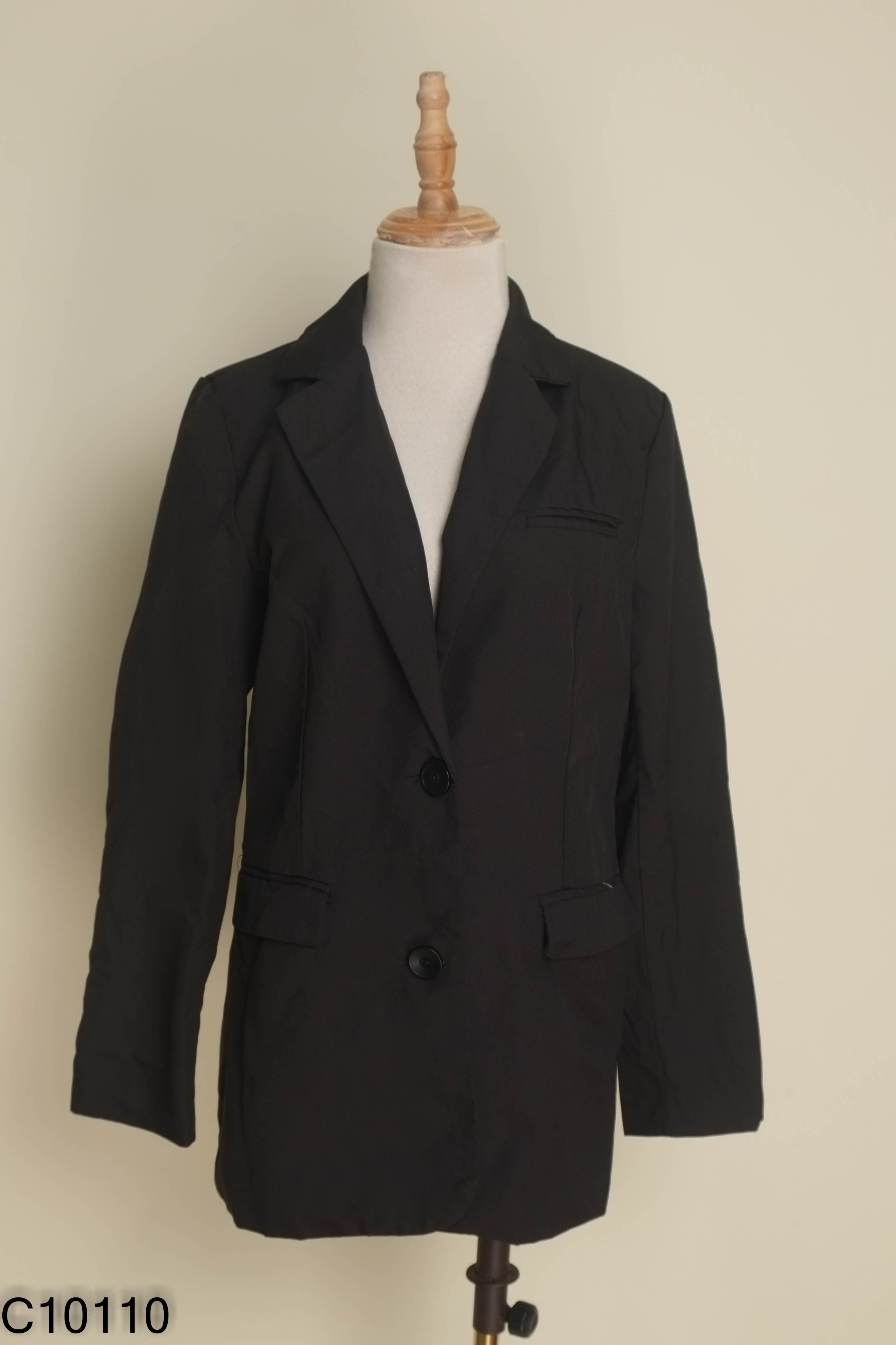 Áo khoác blazers đen cổ vest