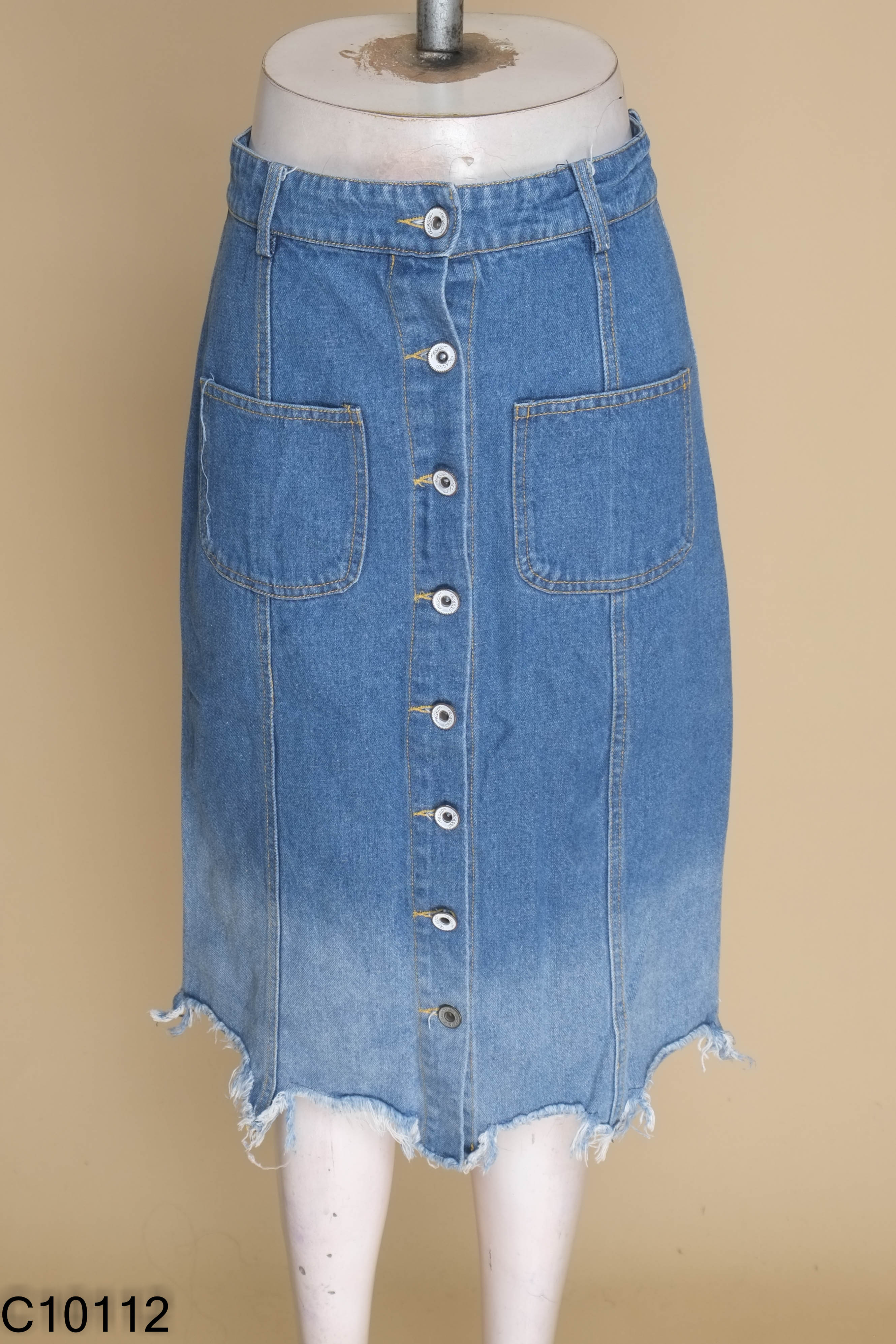 Chân váy jeans xanh