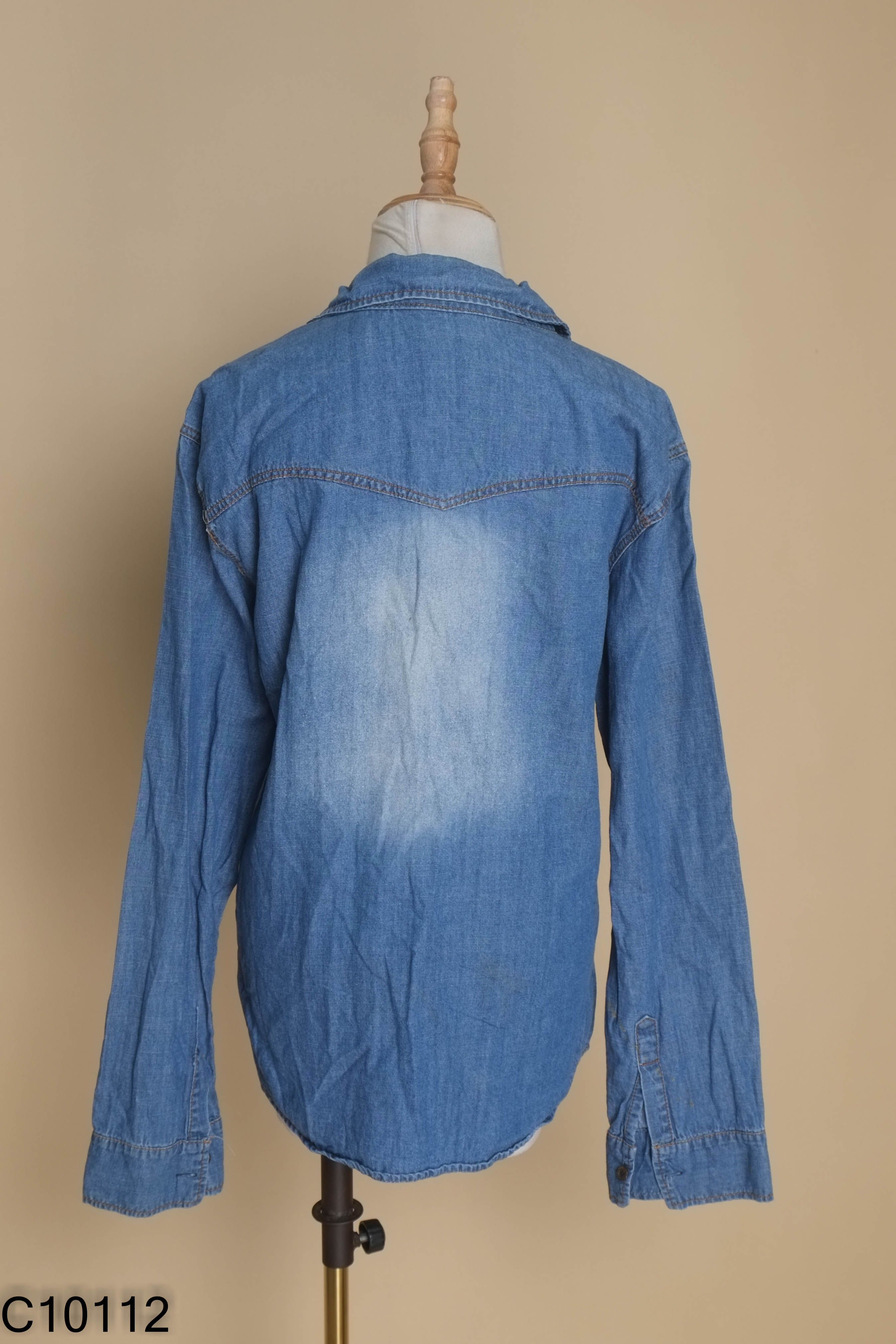 Áo sơ mi jeans xanh