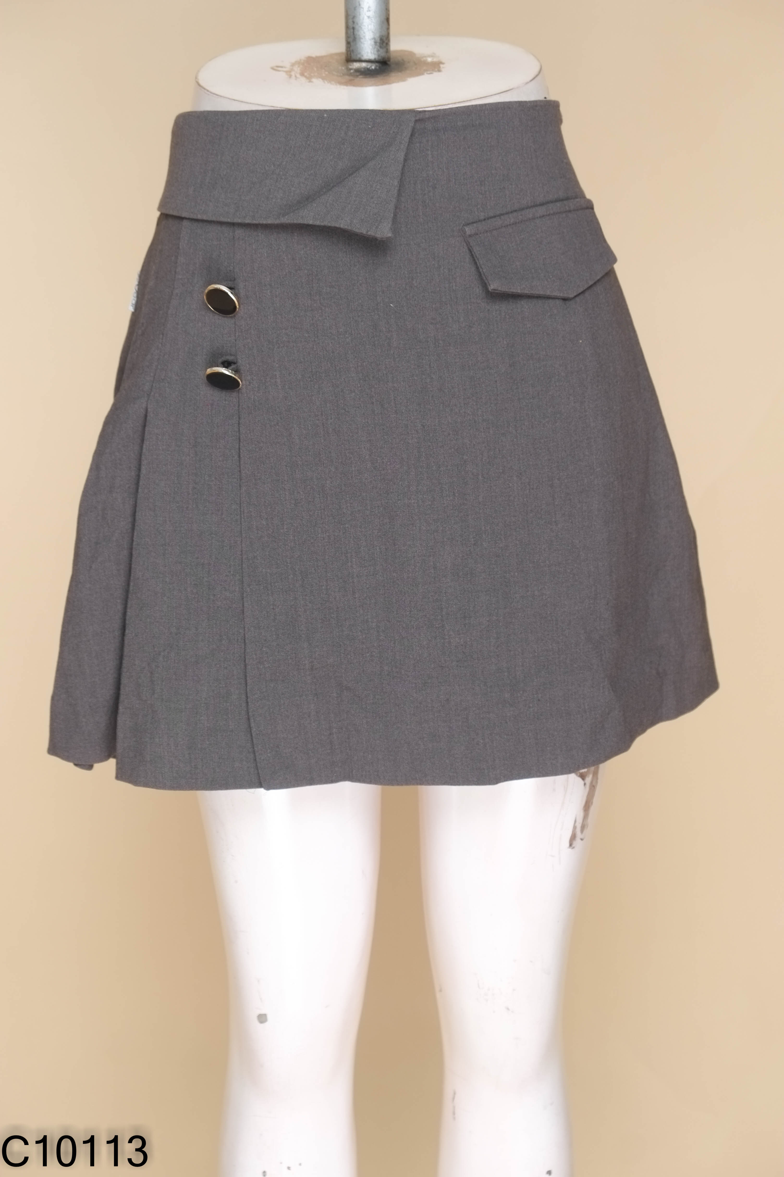 Chân váy 92 WEAR xám