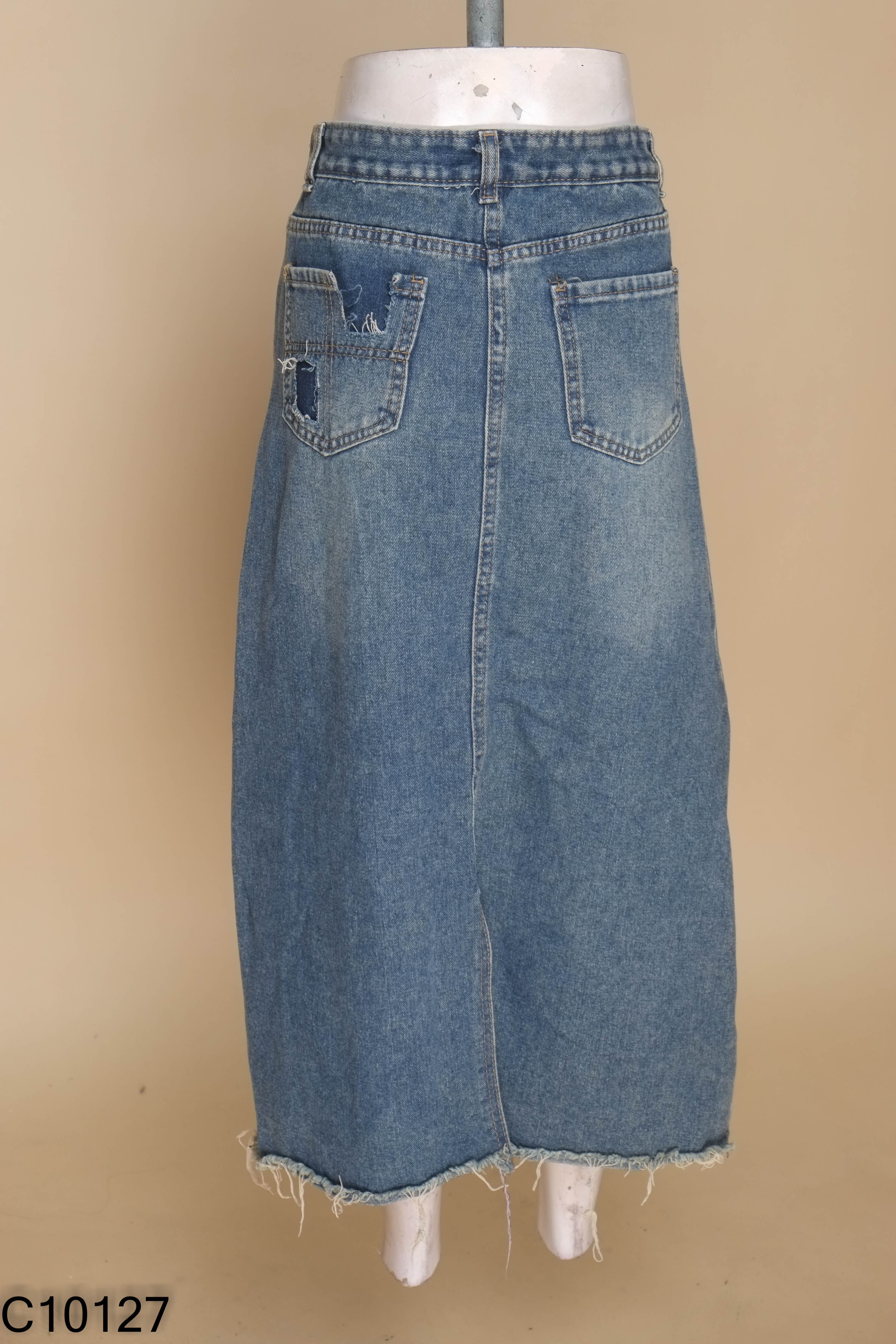 Chân váy jeans xanh