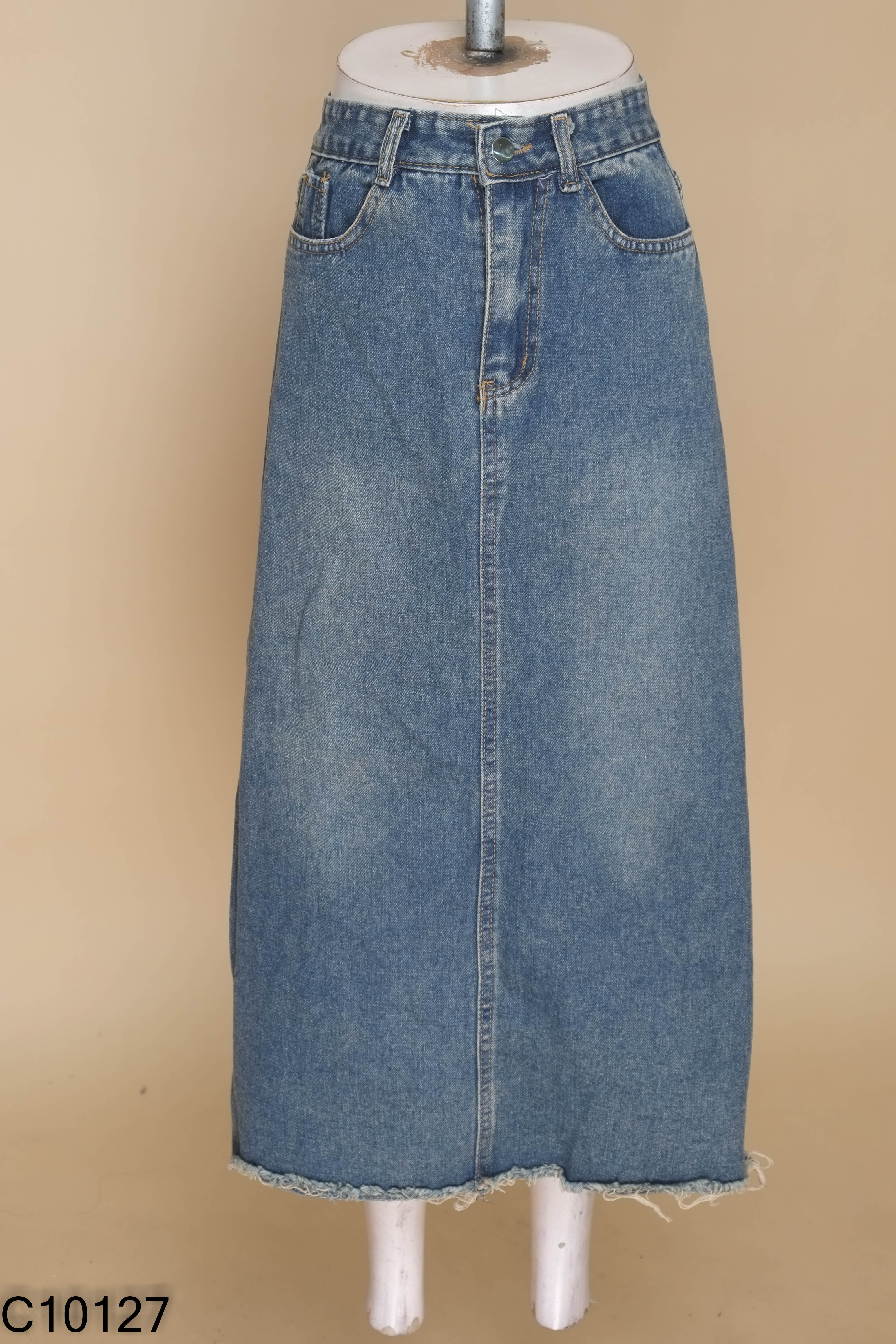 Chân váy jeans xanh