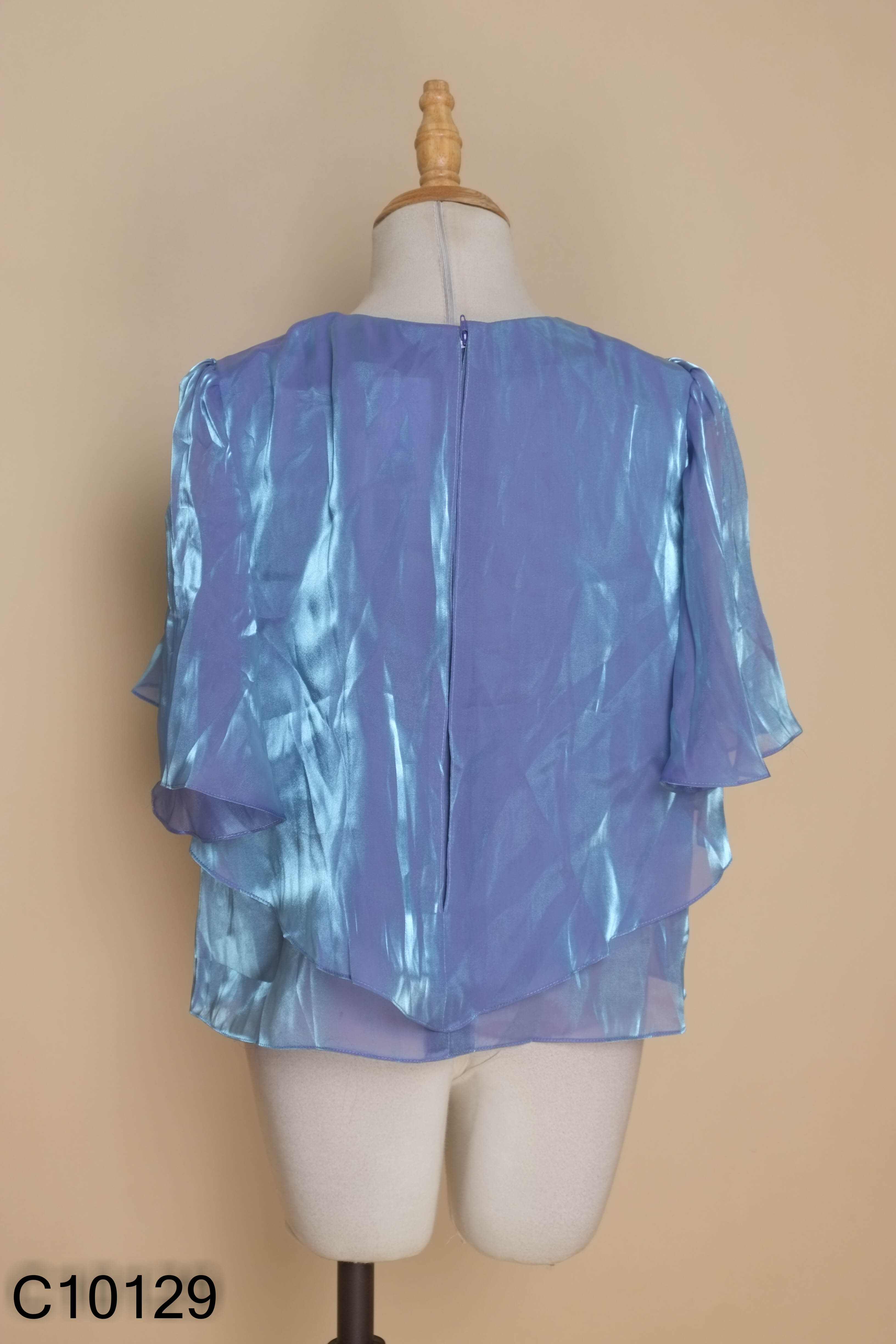 Áo organza tím loang