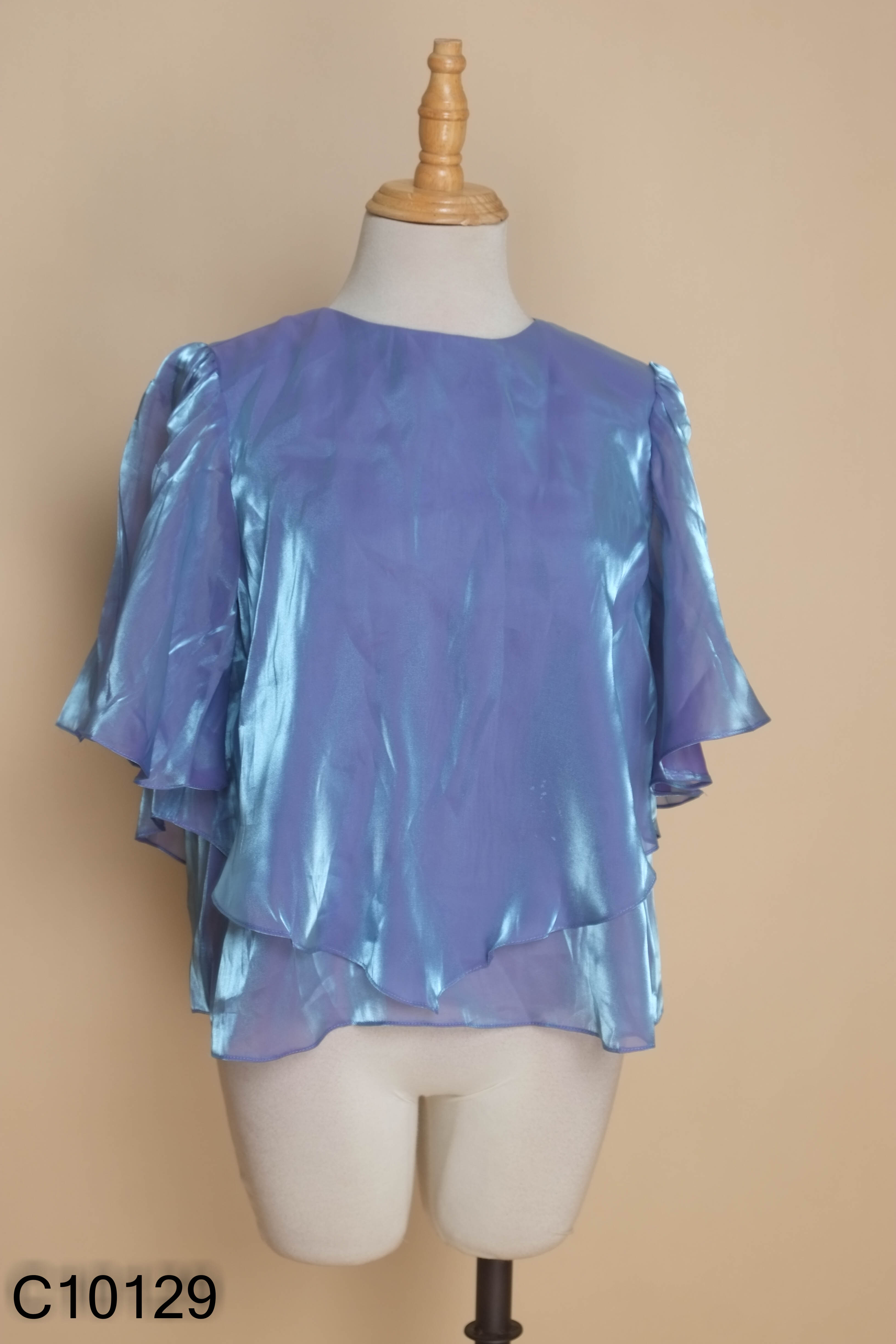 Áo organza tím loang