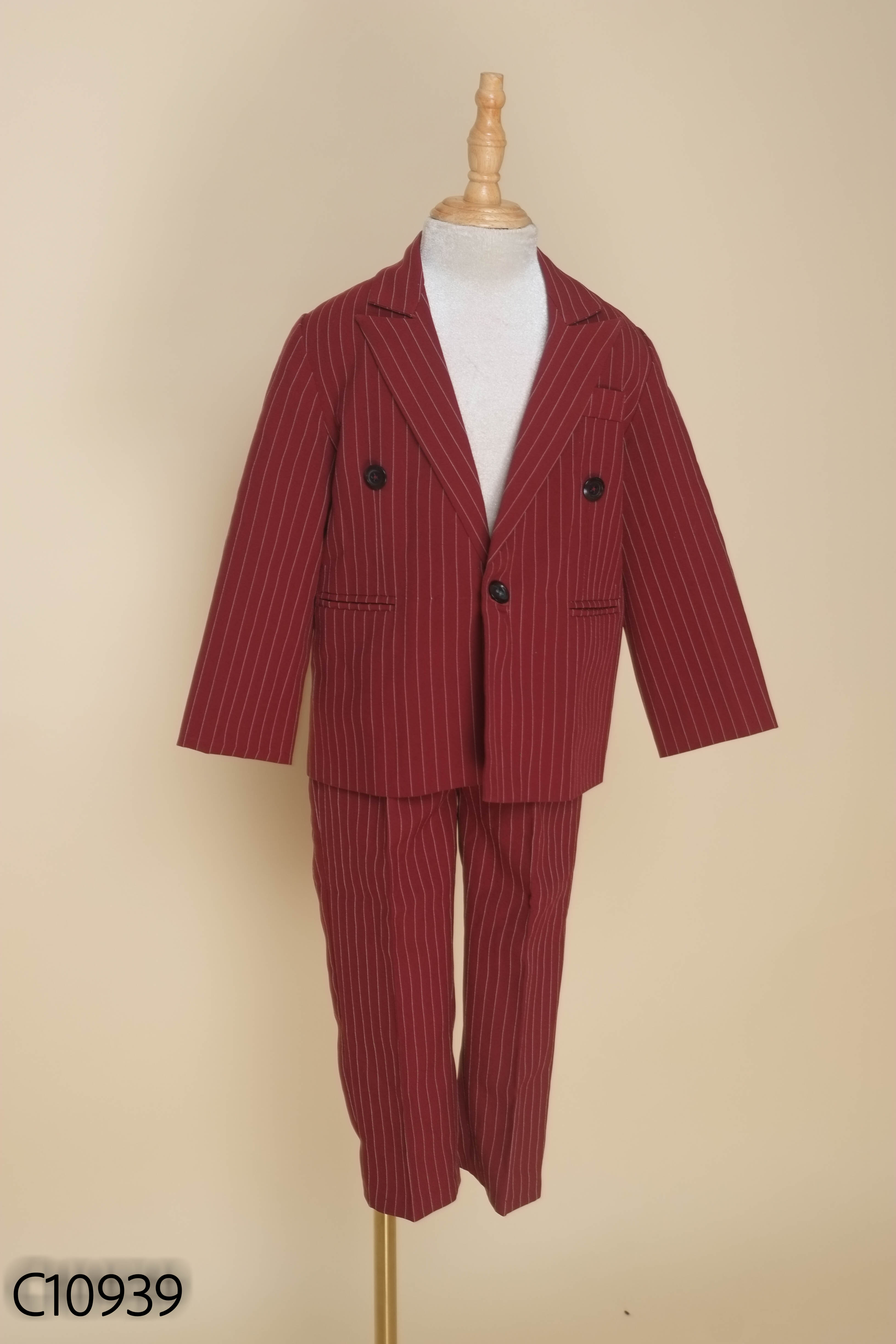 SET áo vest đỏ kẻ+ quàn KIDS