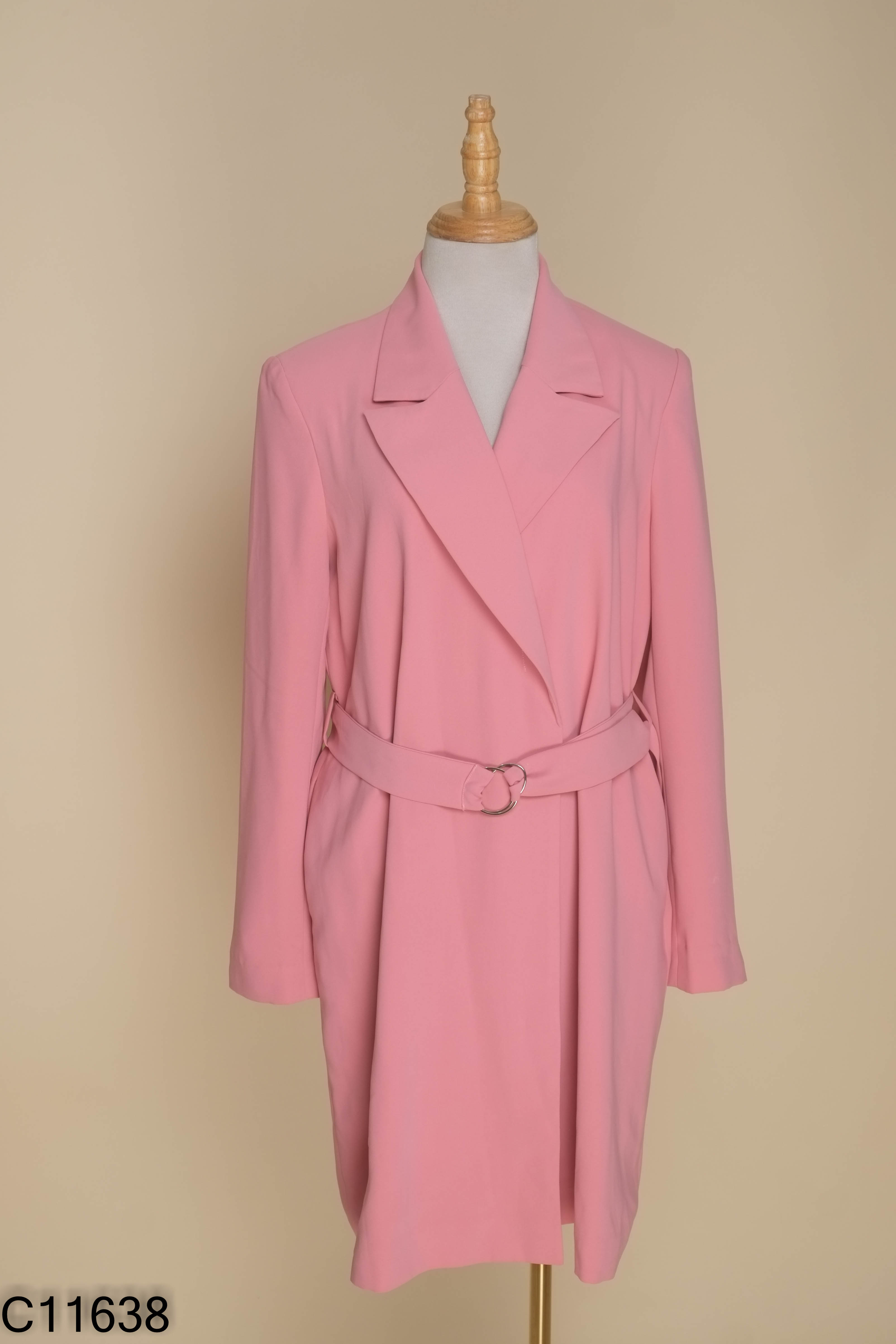 Áo MYM hồng mangto cổ vest