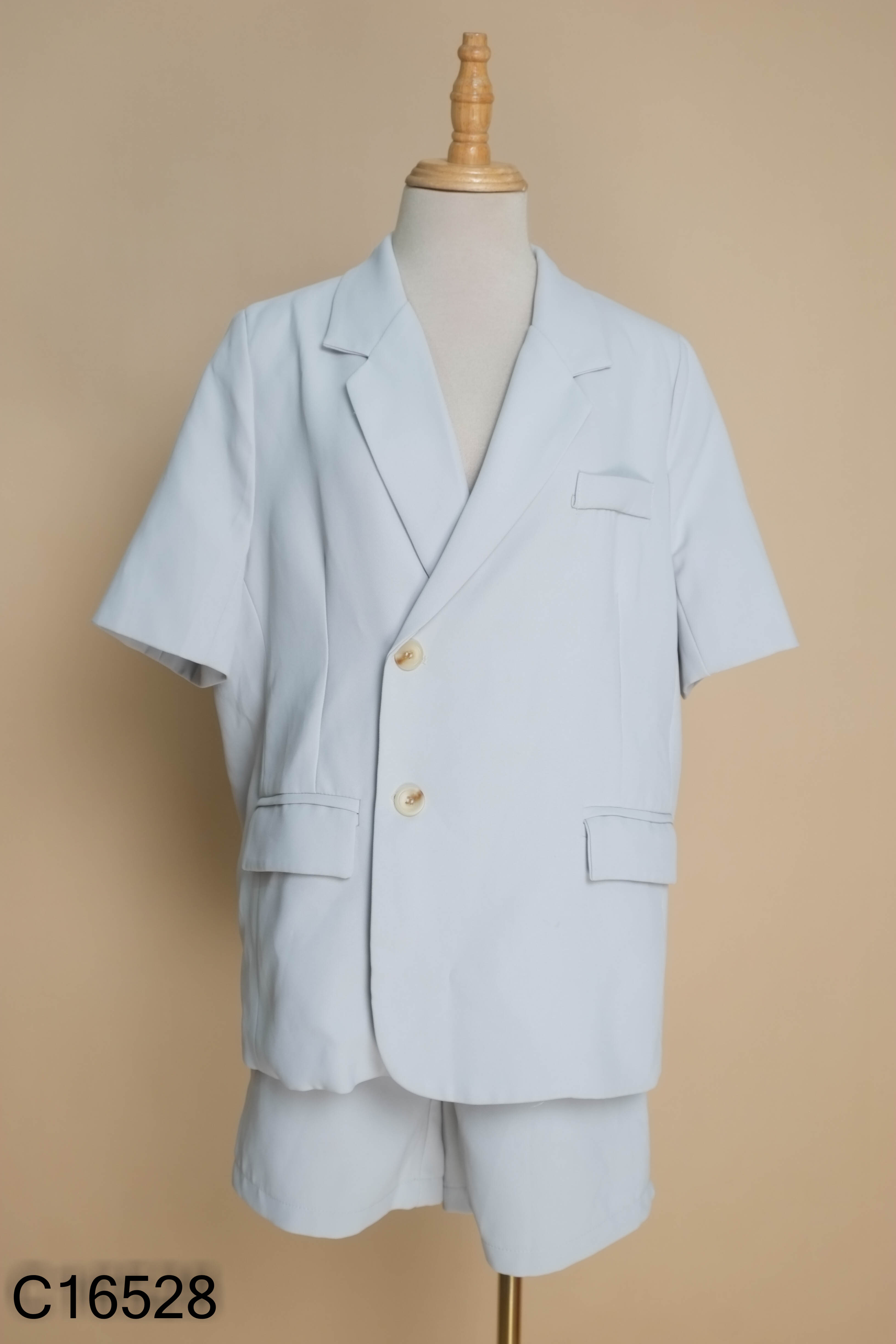 Set xanh áo blazer + quần shorts
