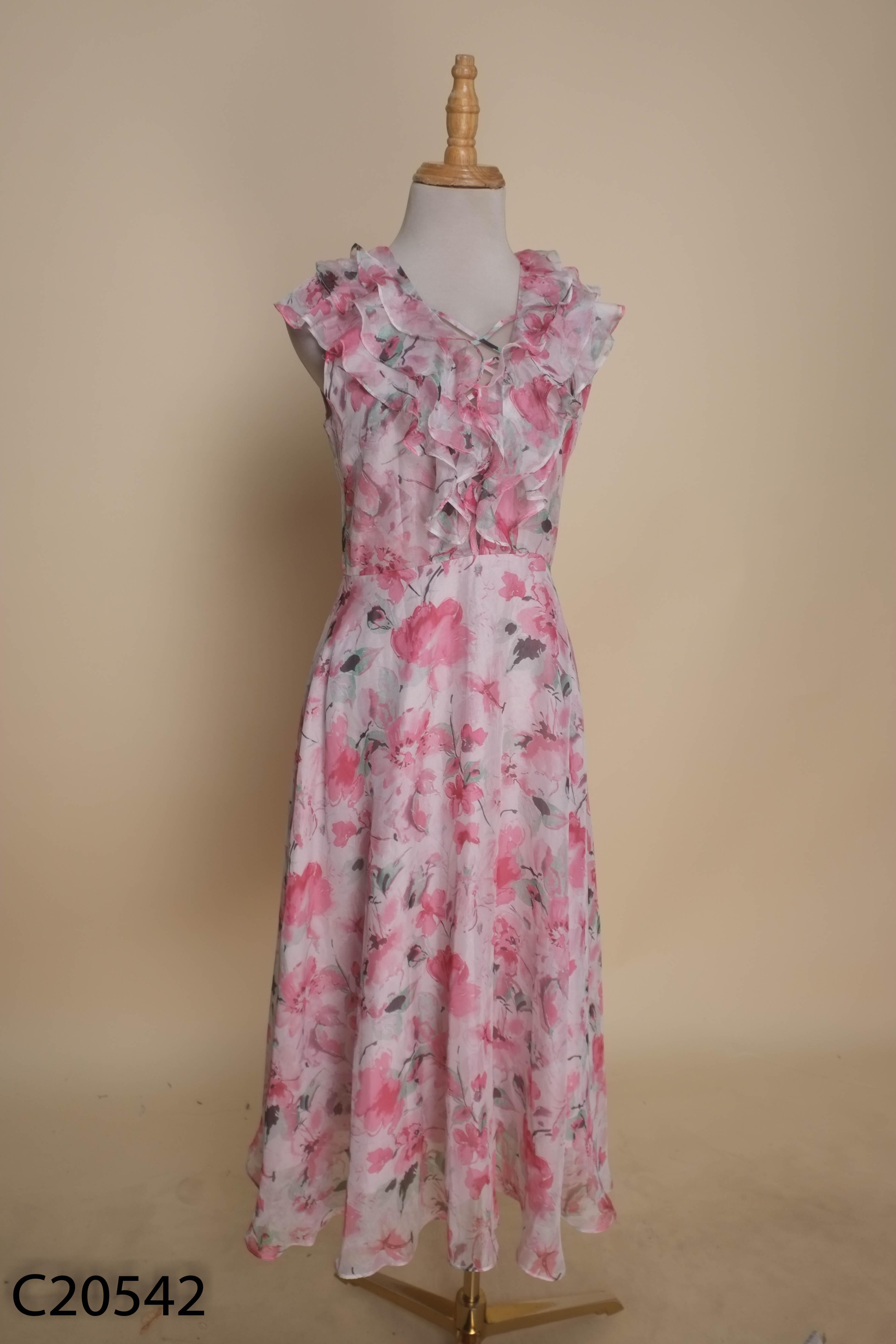 Váy voan hồng hoa OLV BOUTIQUE