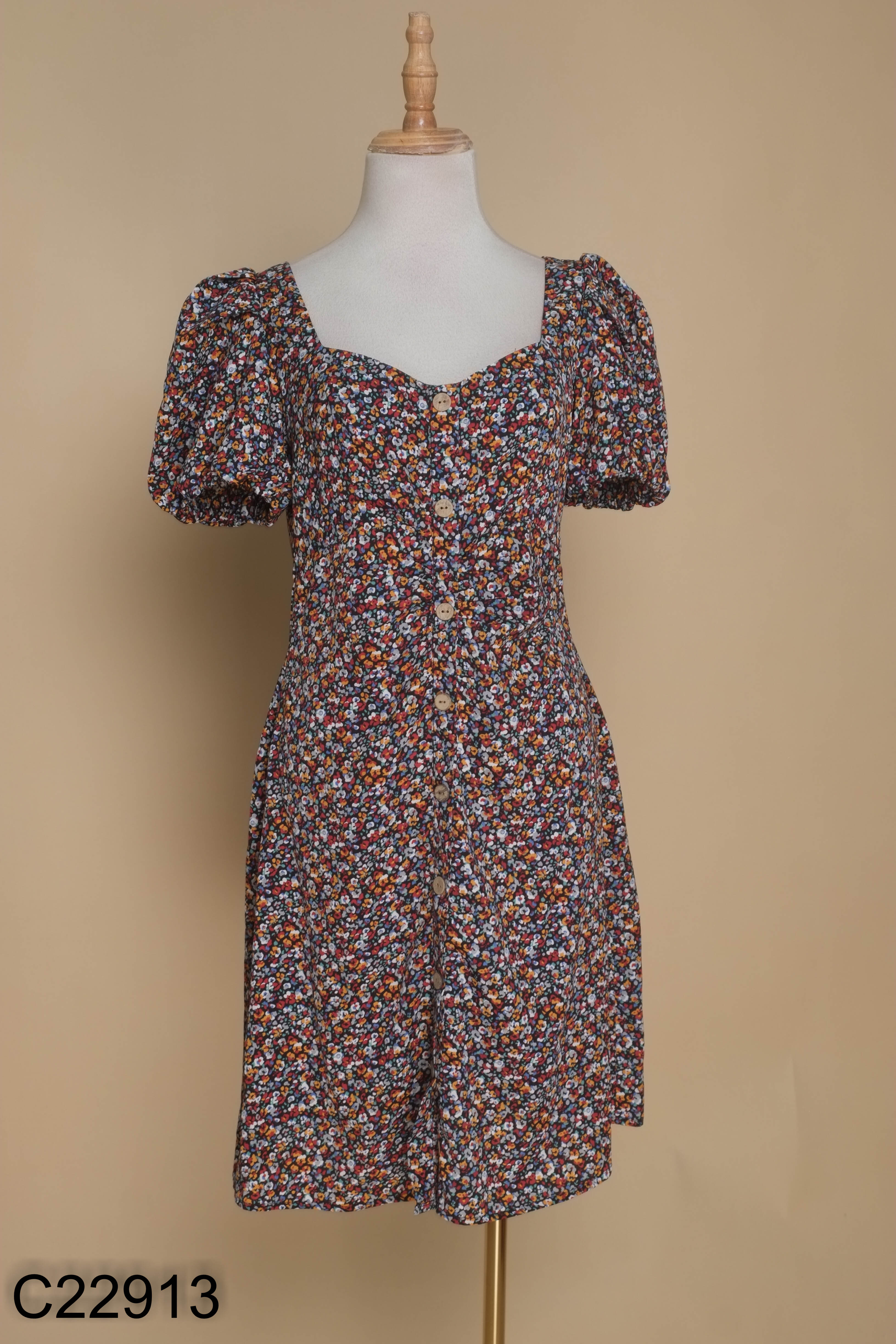 Váy ADORE DRESS đen hoa