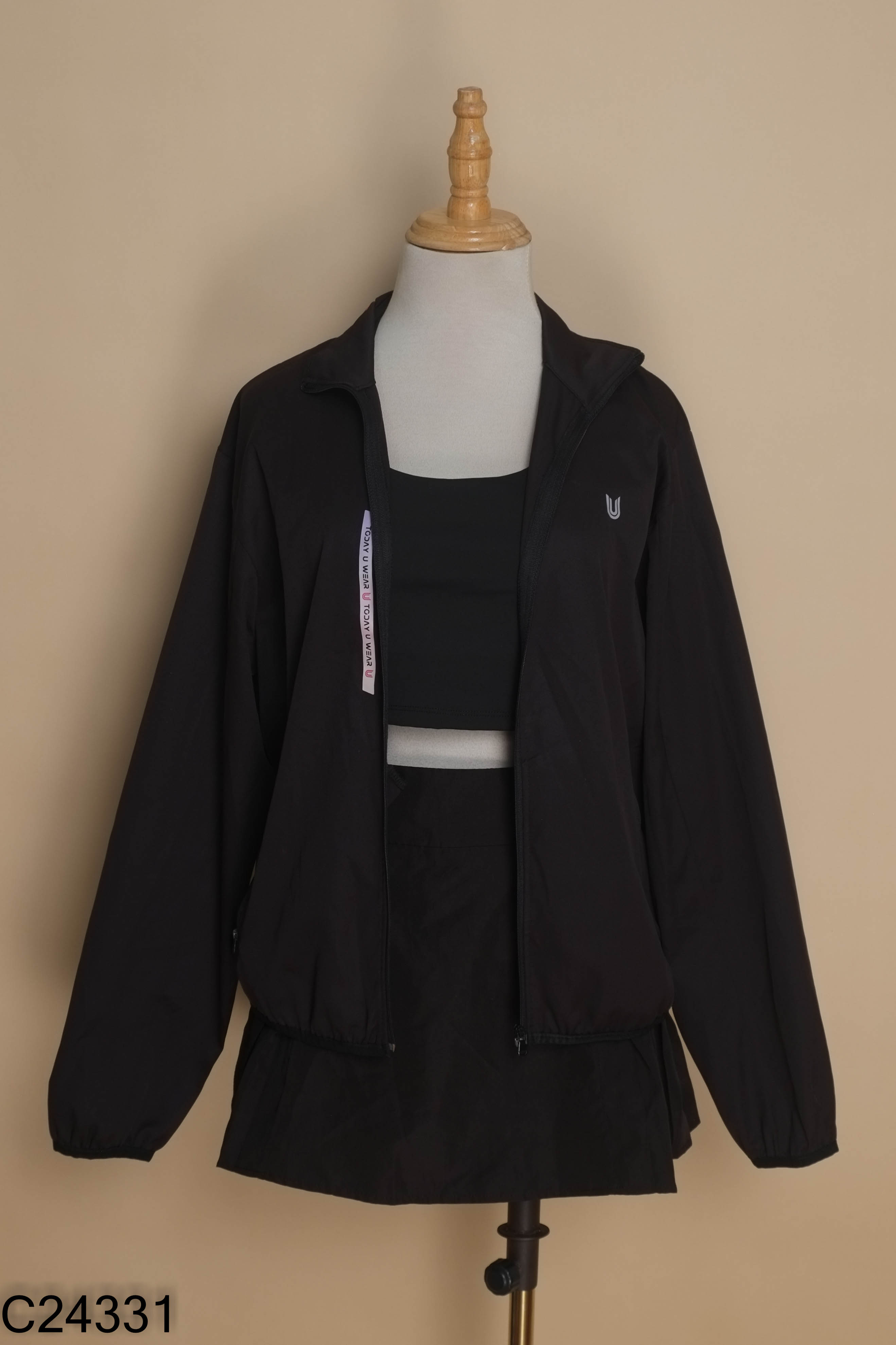 Set TODAY WEAR áo khoác + áo ngực + chân váy đen