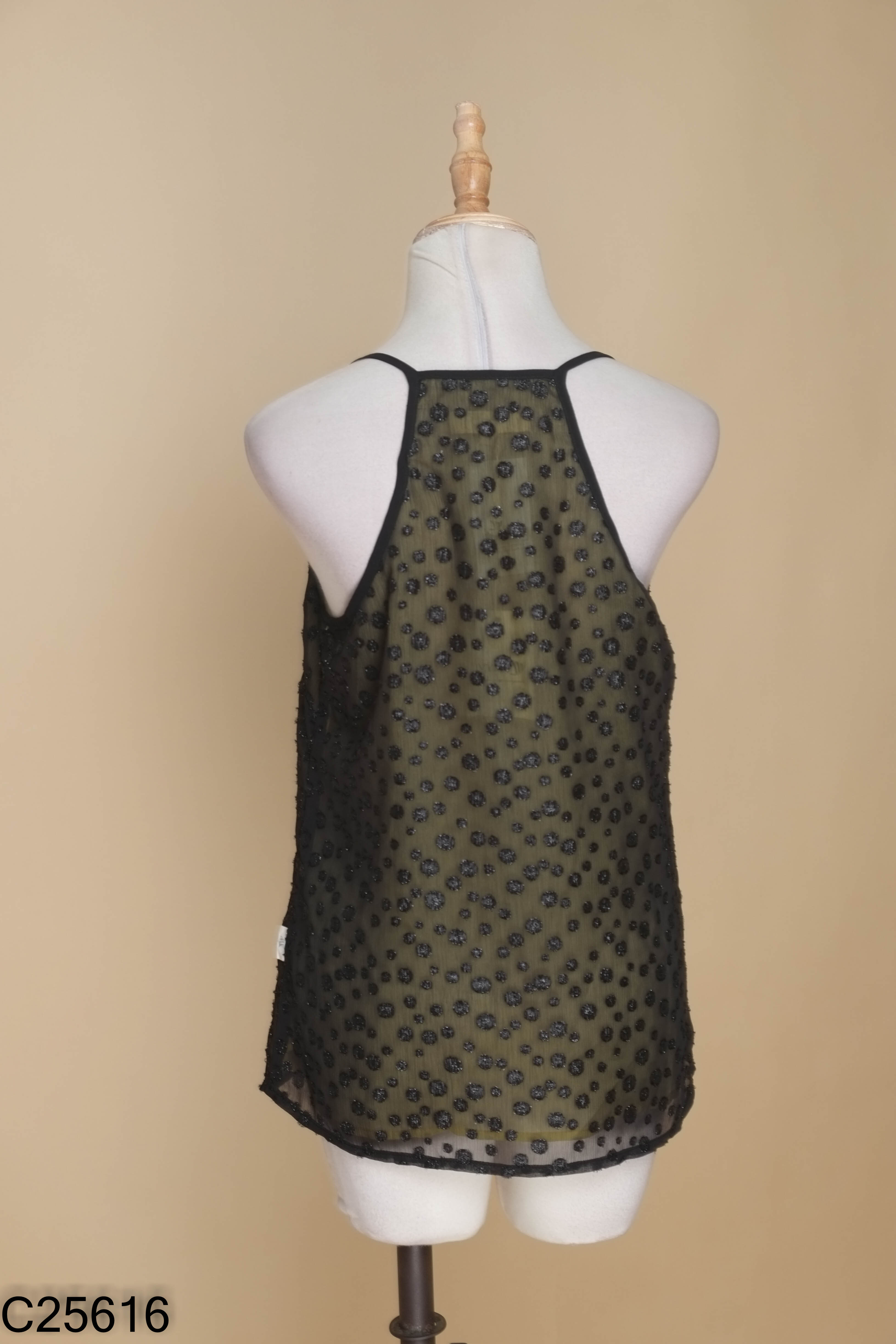 NEWTAG Áo hay dây đen xanh IVY LADIES