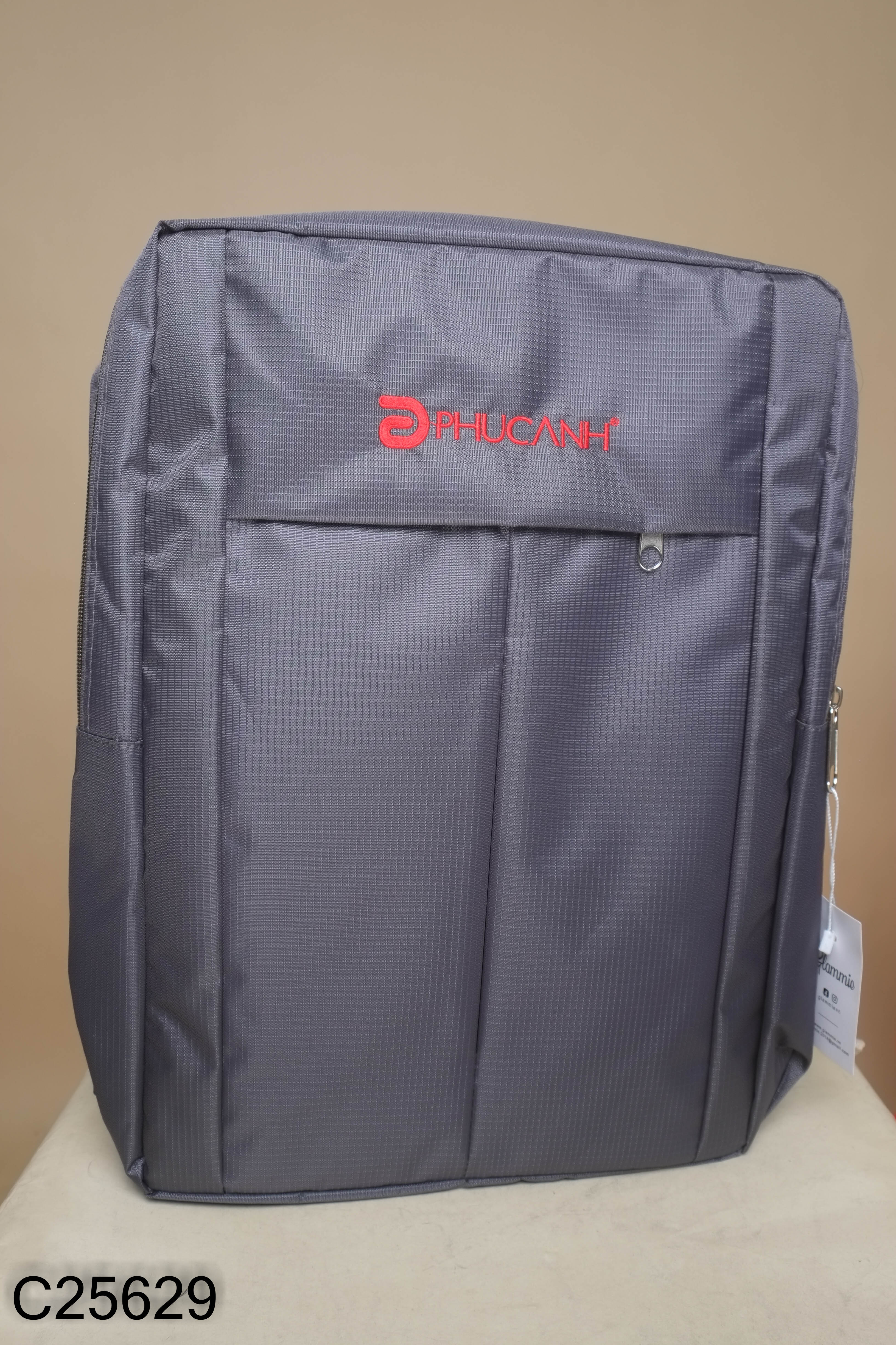 Balo laptop xám trơn