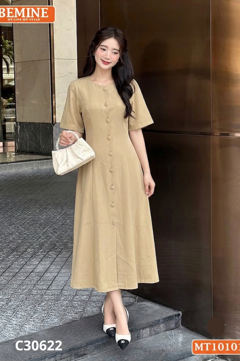 Váy xanh rêu cut lưng