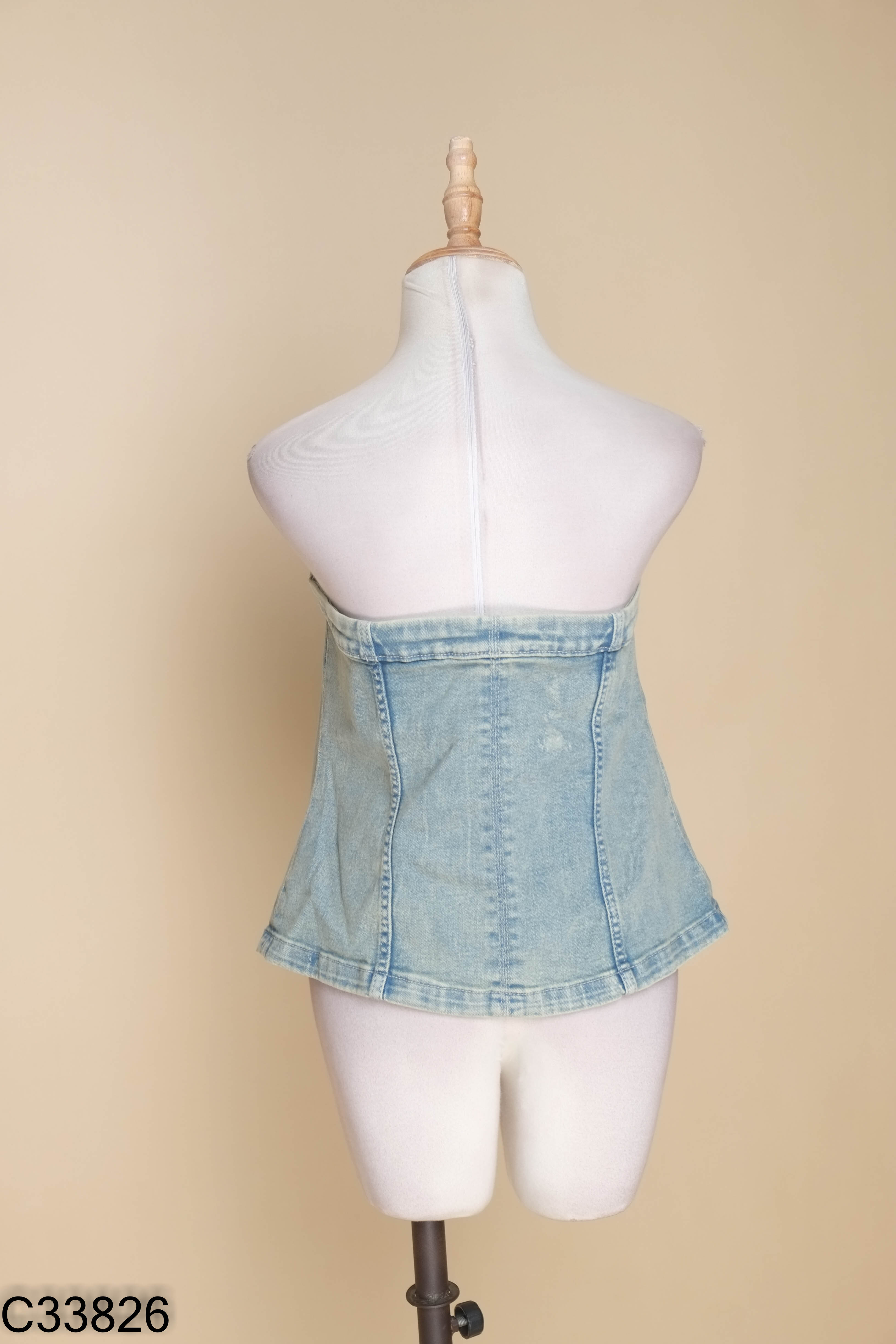 Áo HM jeans xanh quây