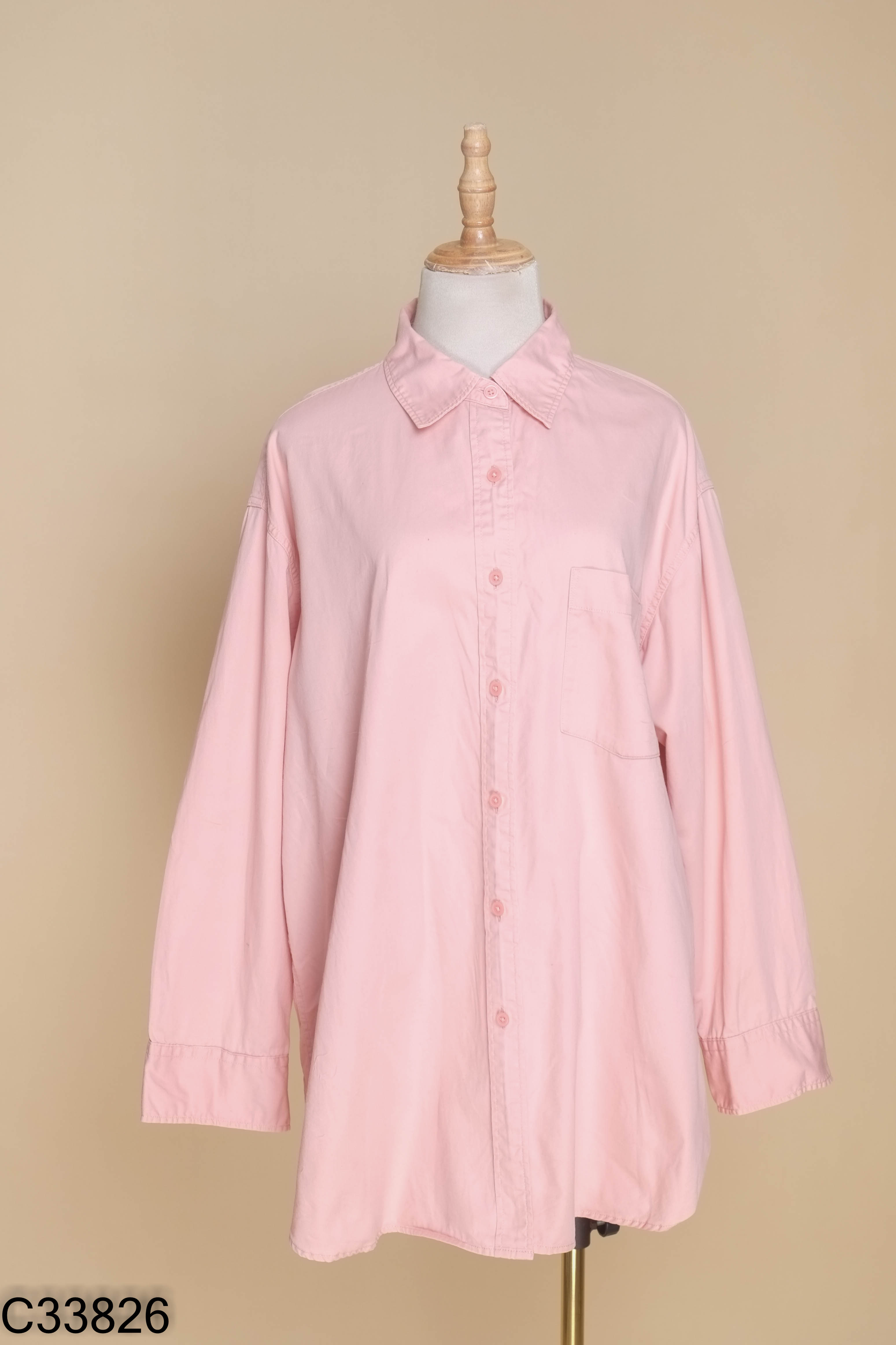 Áo UNIQLO sơ mi hồng