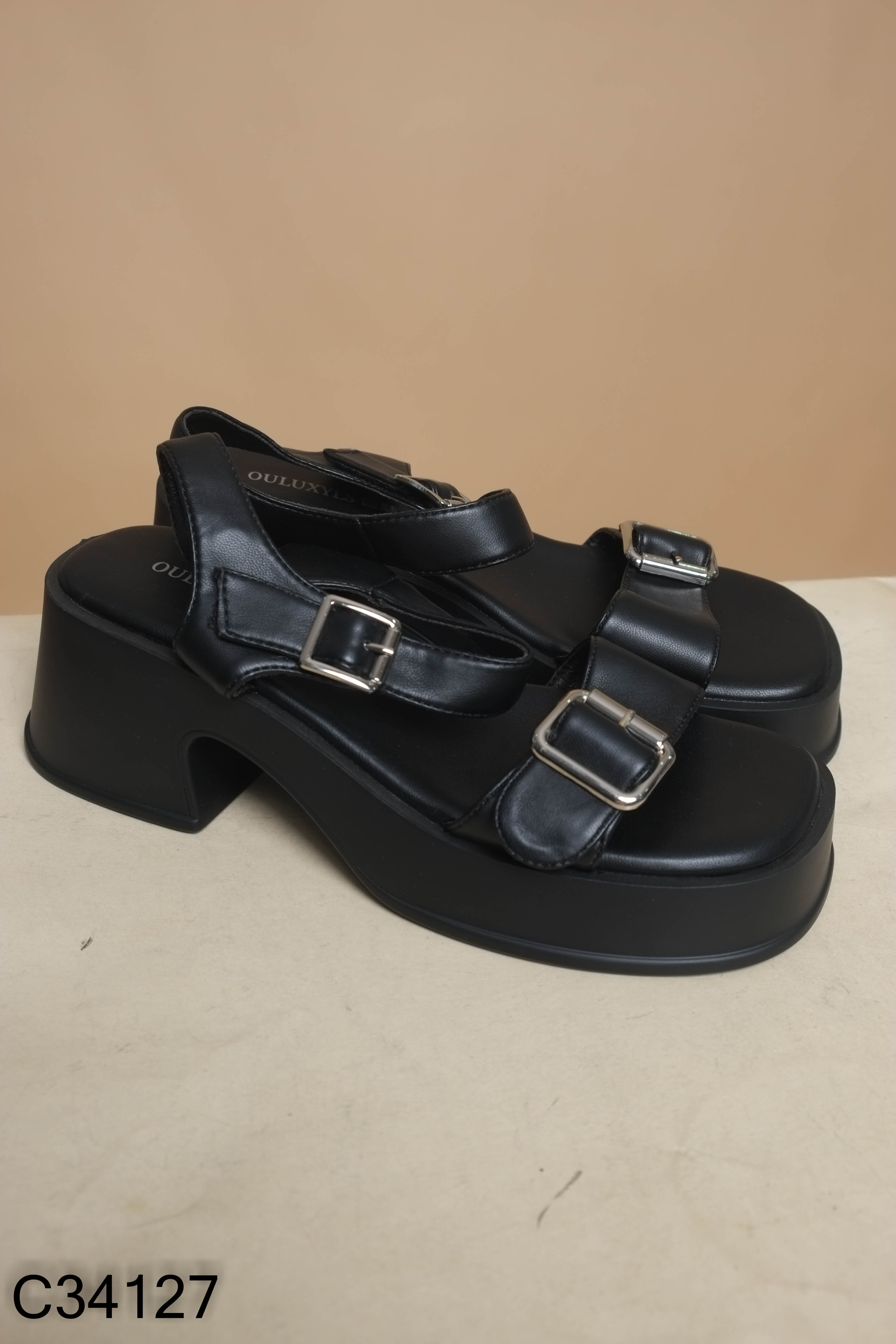 NEW Sandals da đen đế cao