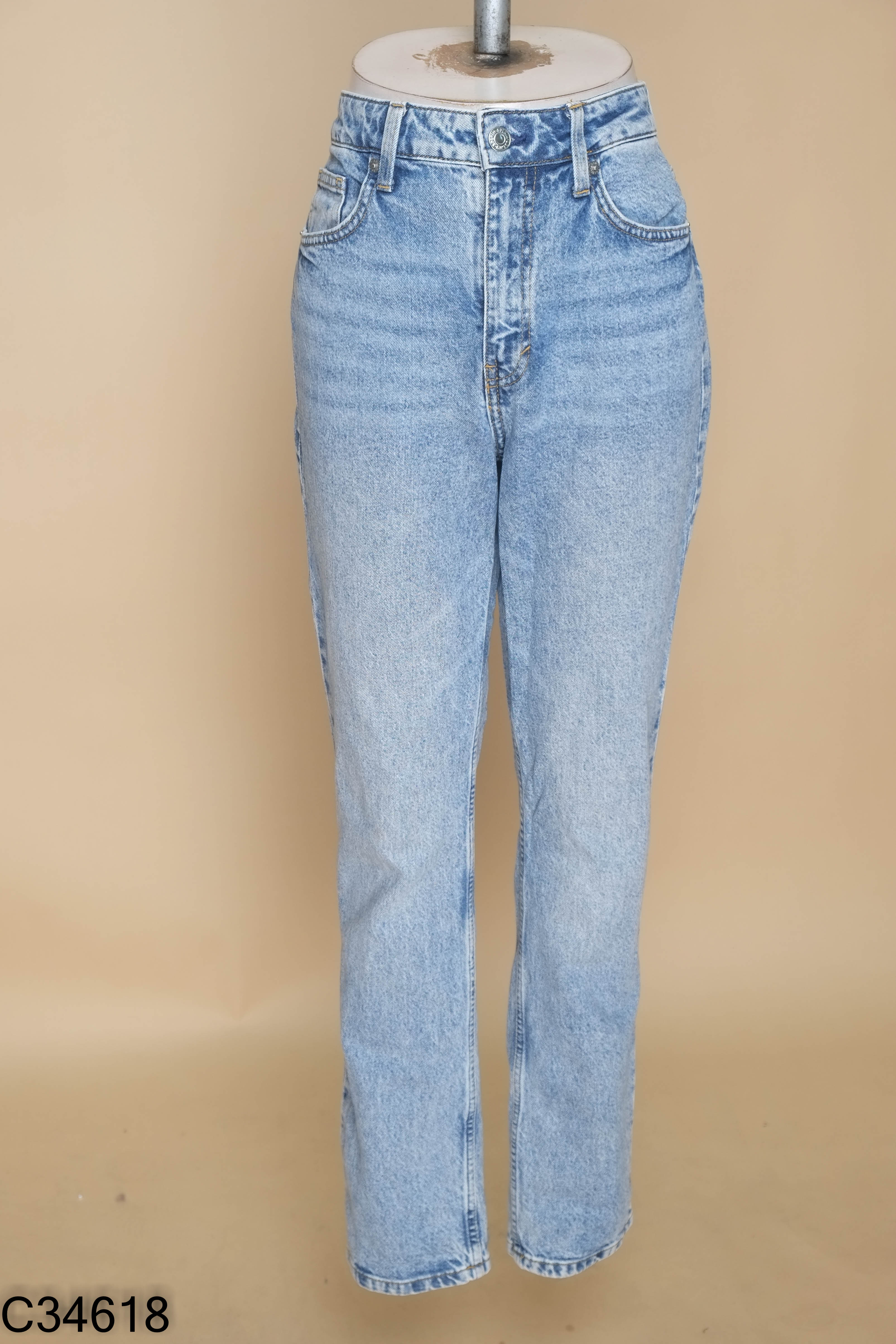 Quần jean VINTEAGE STRAIGHT xanh nhạt