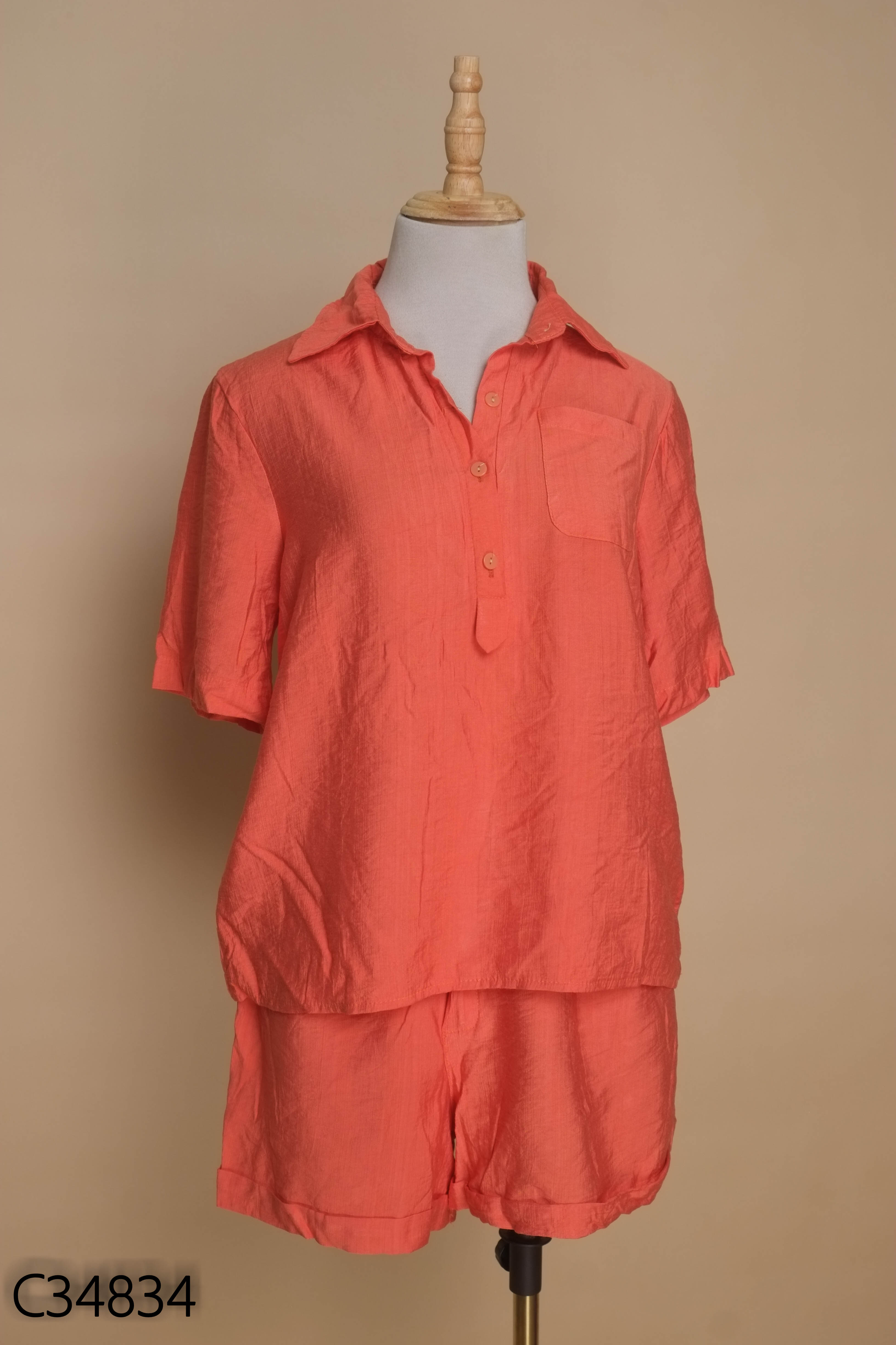 Set áo cam MÁI EM + Quần shorts cam