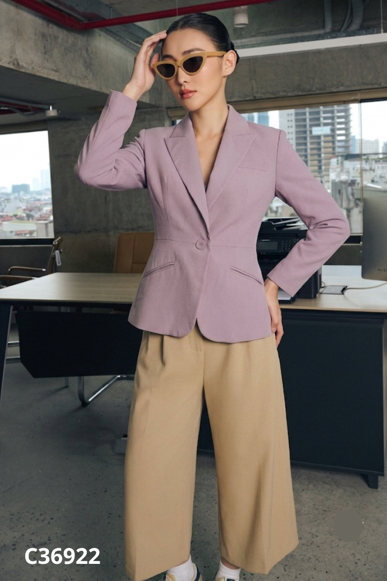 Áo D.CHIC khoác vest xám có đệm vai
