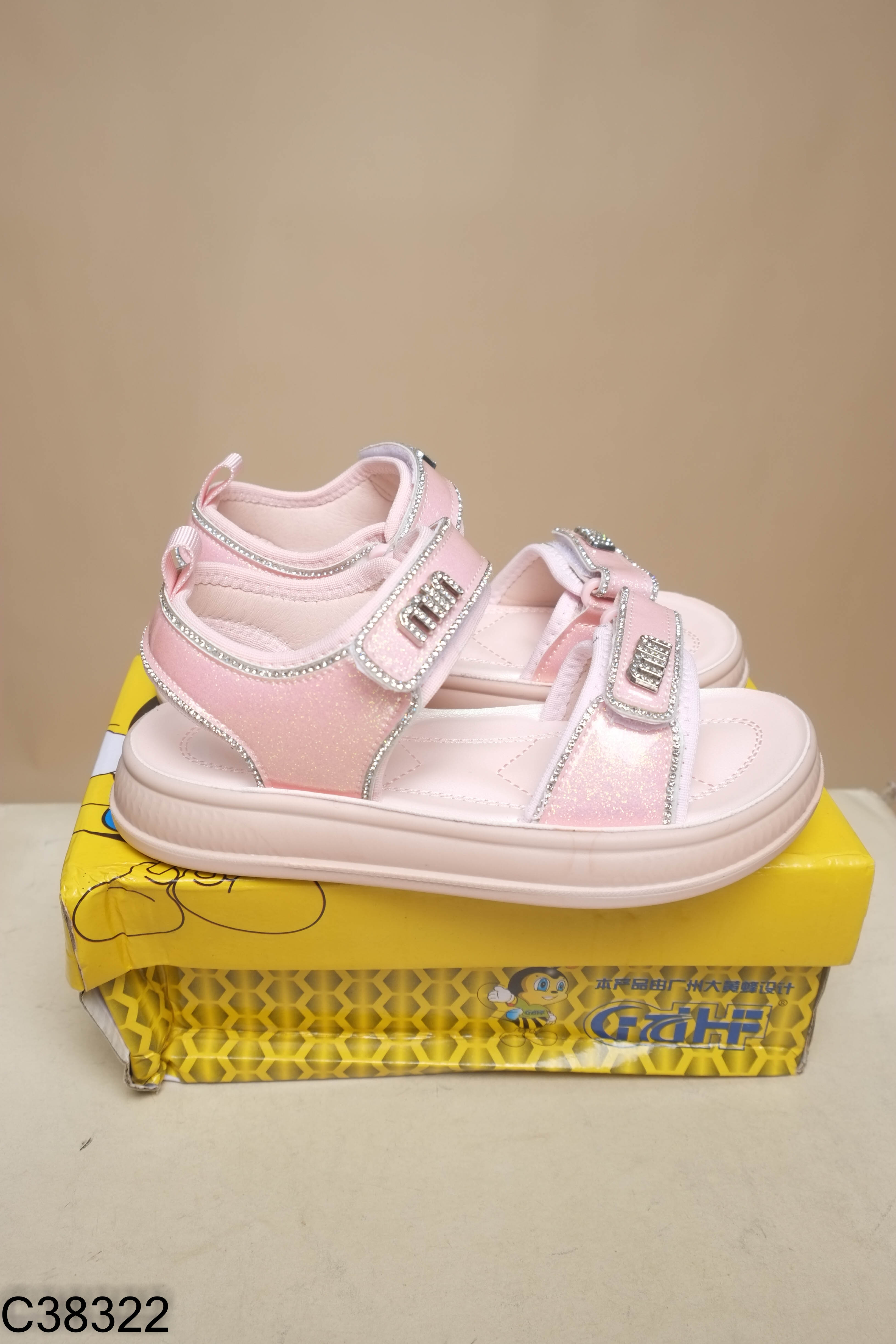 NEW FULLBOX Sandals hồng đính đá kid