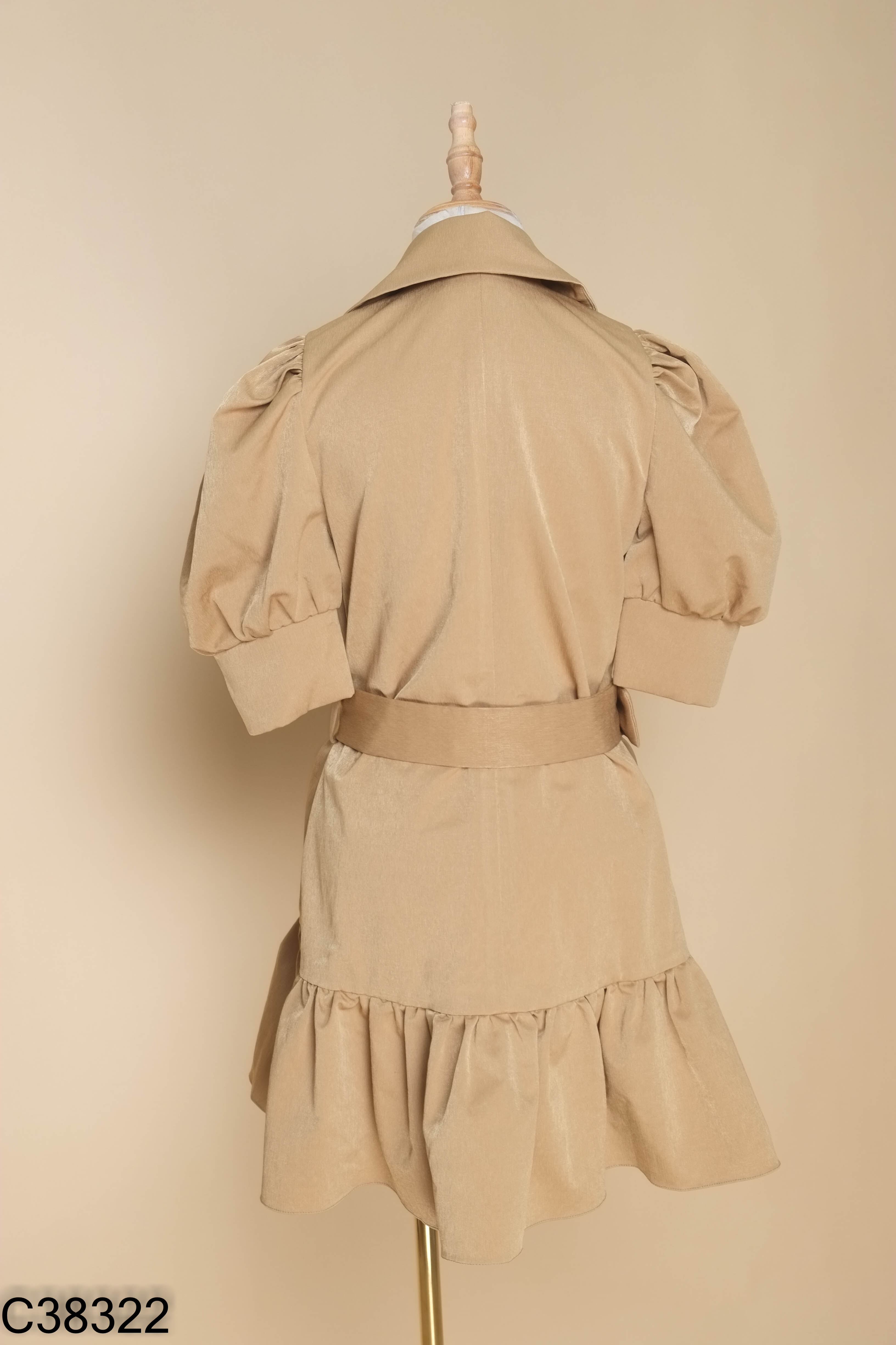 Váy KANEL nâu cổ vest
