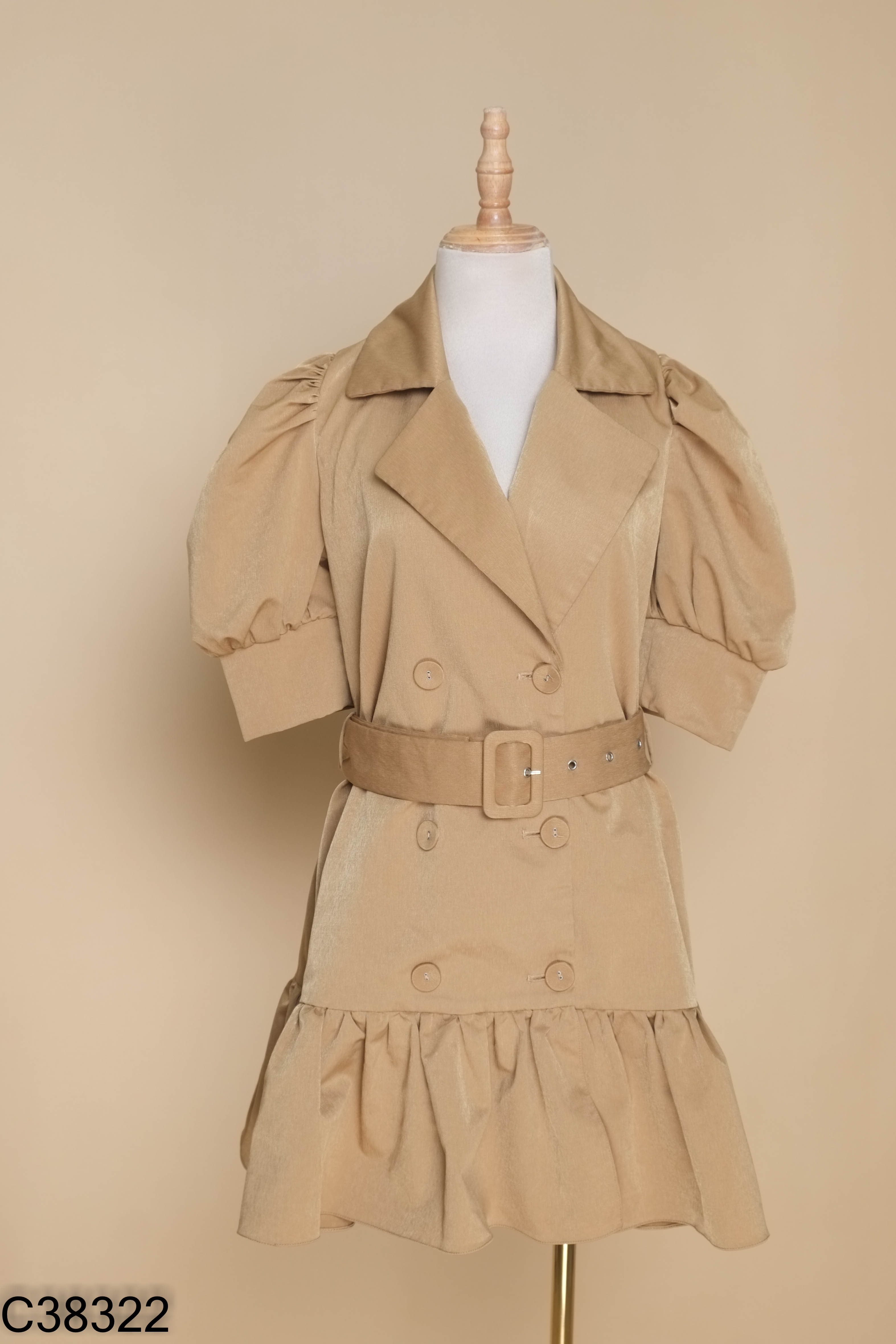 Váy KANEL nâu cổ vest