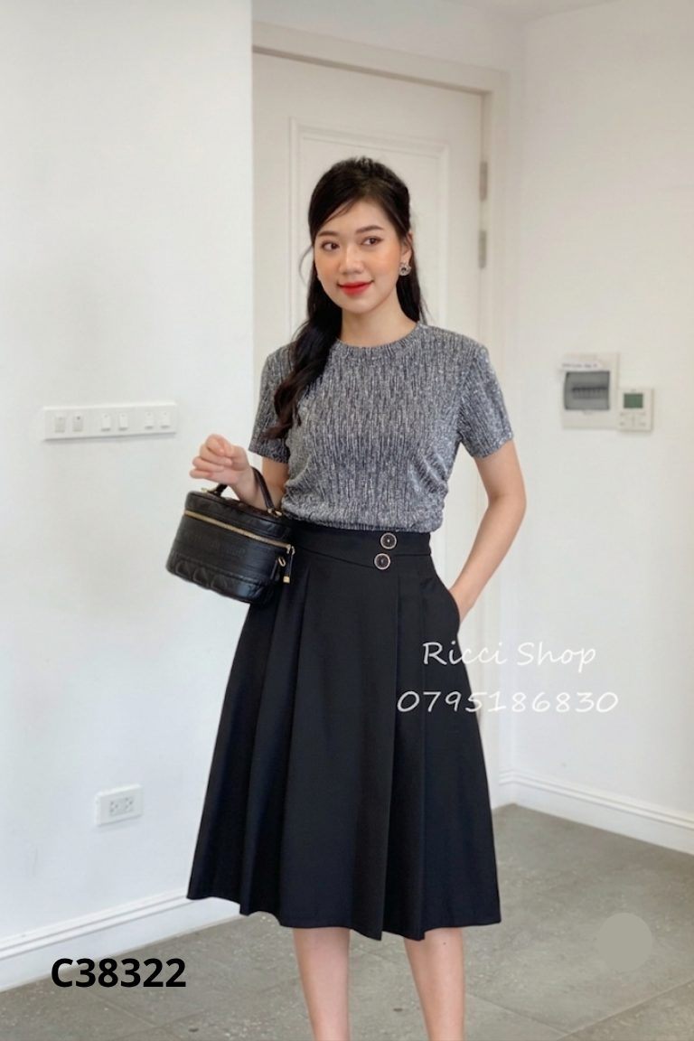 Áo RICCI bạc ánh nhũ