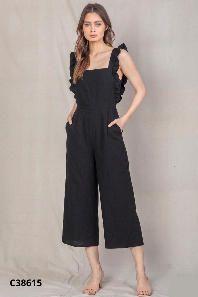 Jumpsuit đen 2 dây