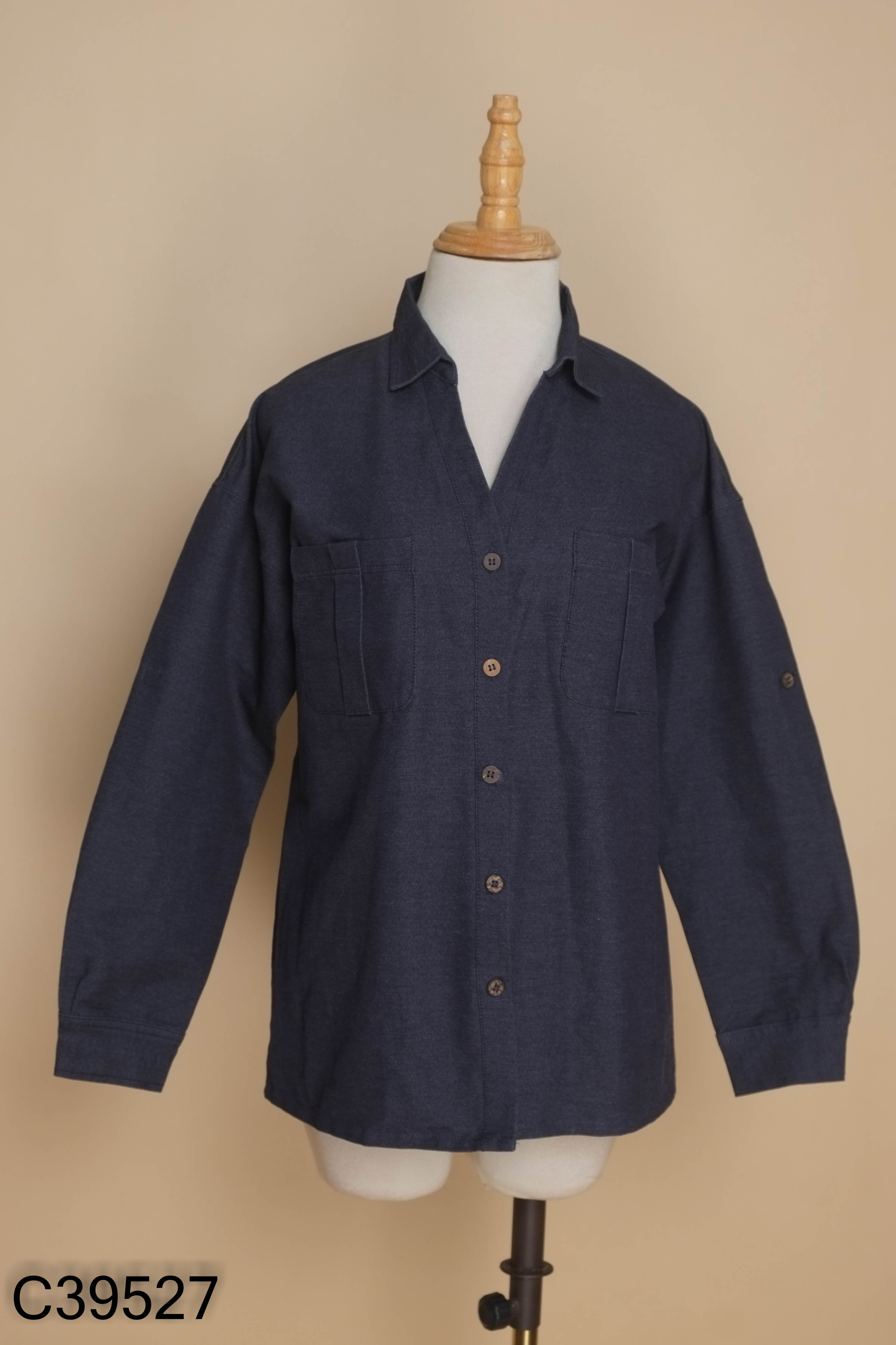 Áo 92 WEAR sơ mi jeans xanh