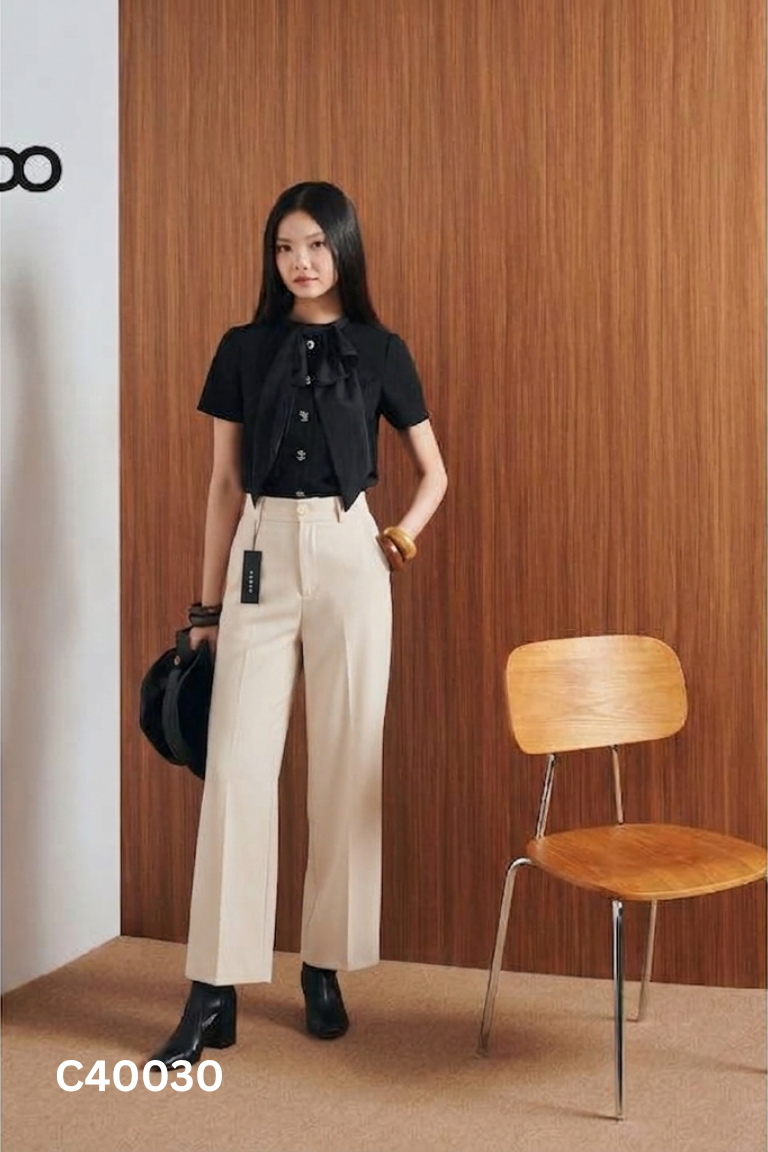 NEWTAG Quần be trơn