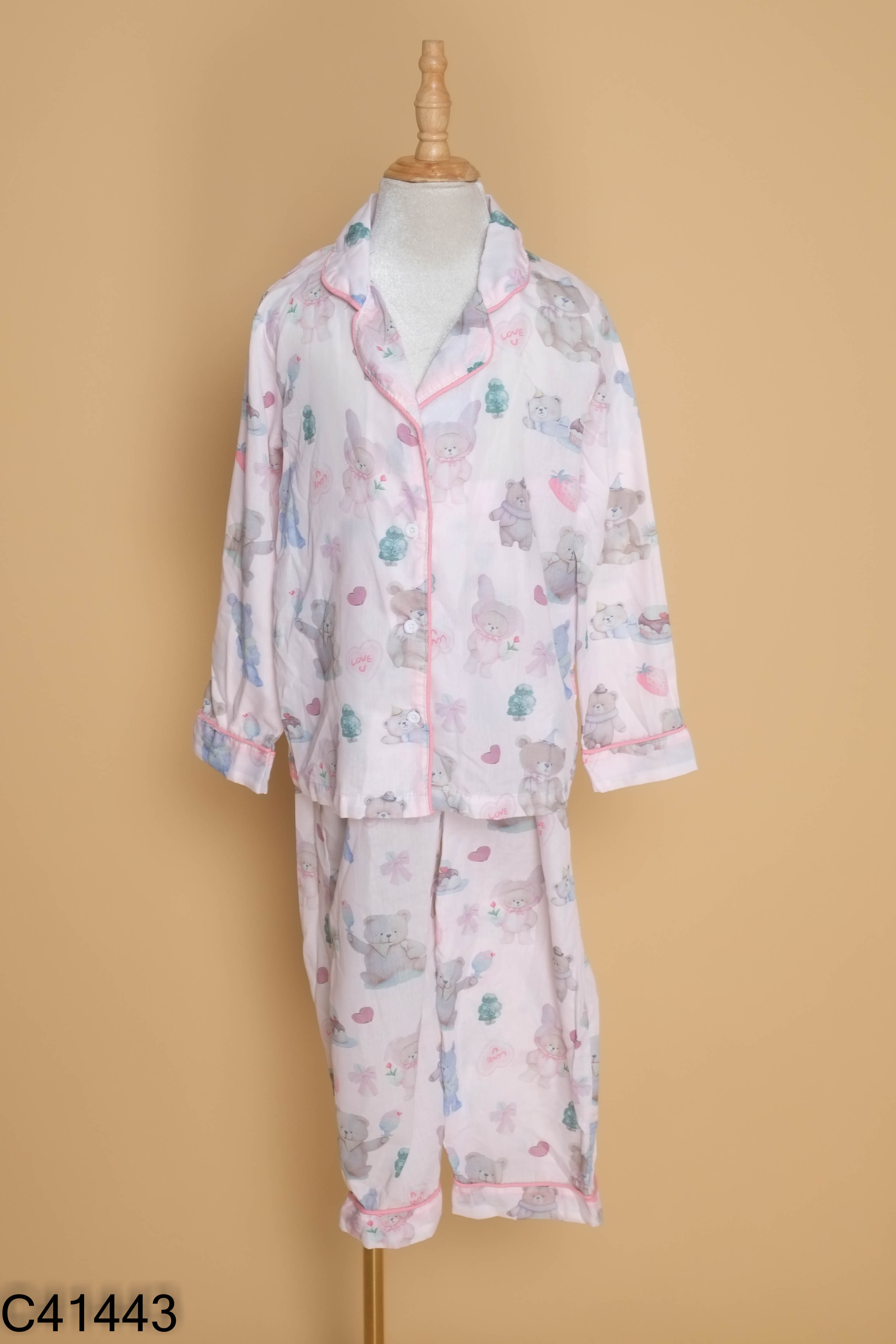 SET Pijama KIDS hồng gấu