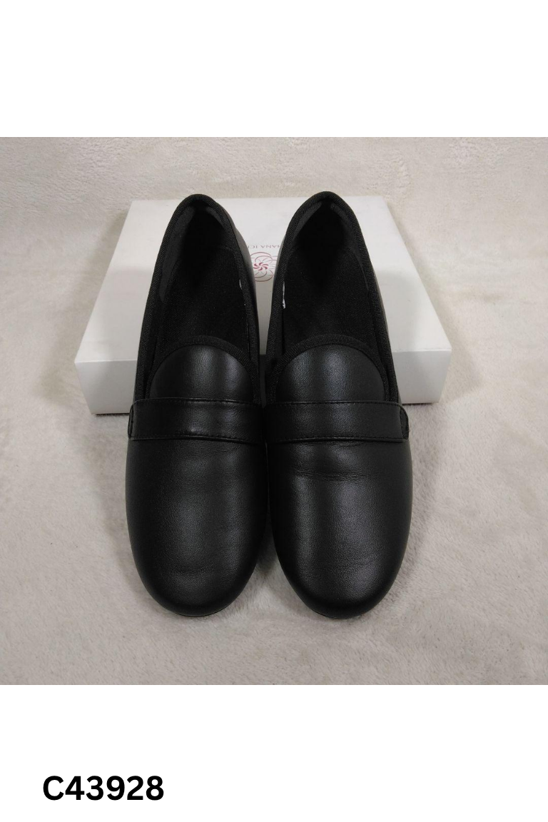 Giày MUJI da đen trơn
