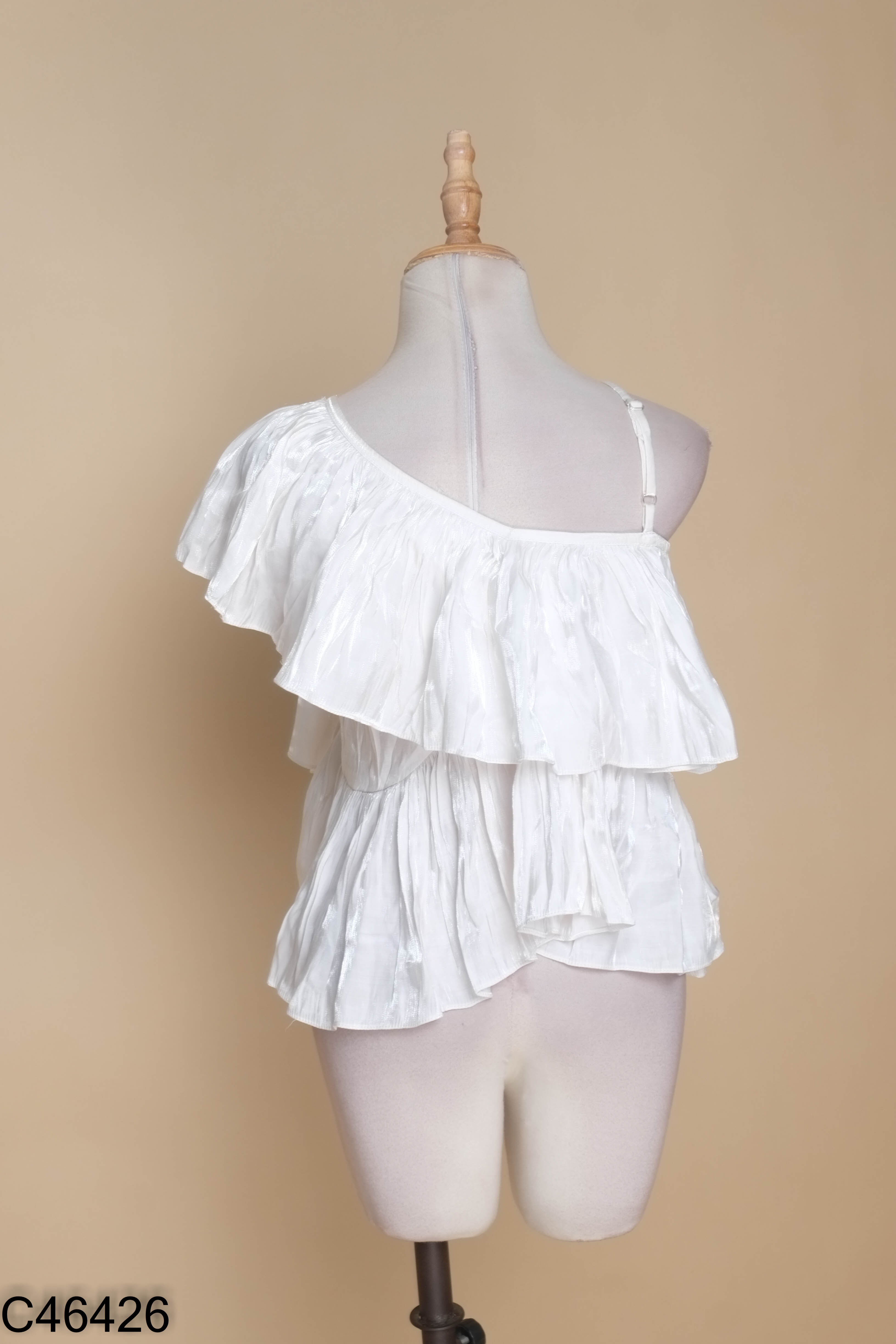 Áo trắng organza TI NGOAN phối bèo