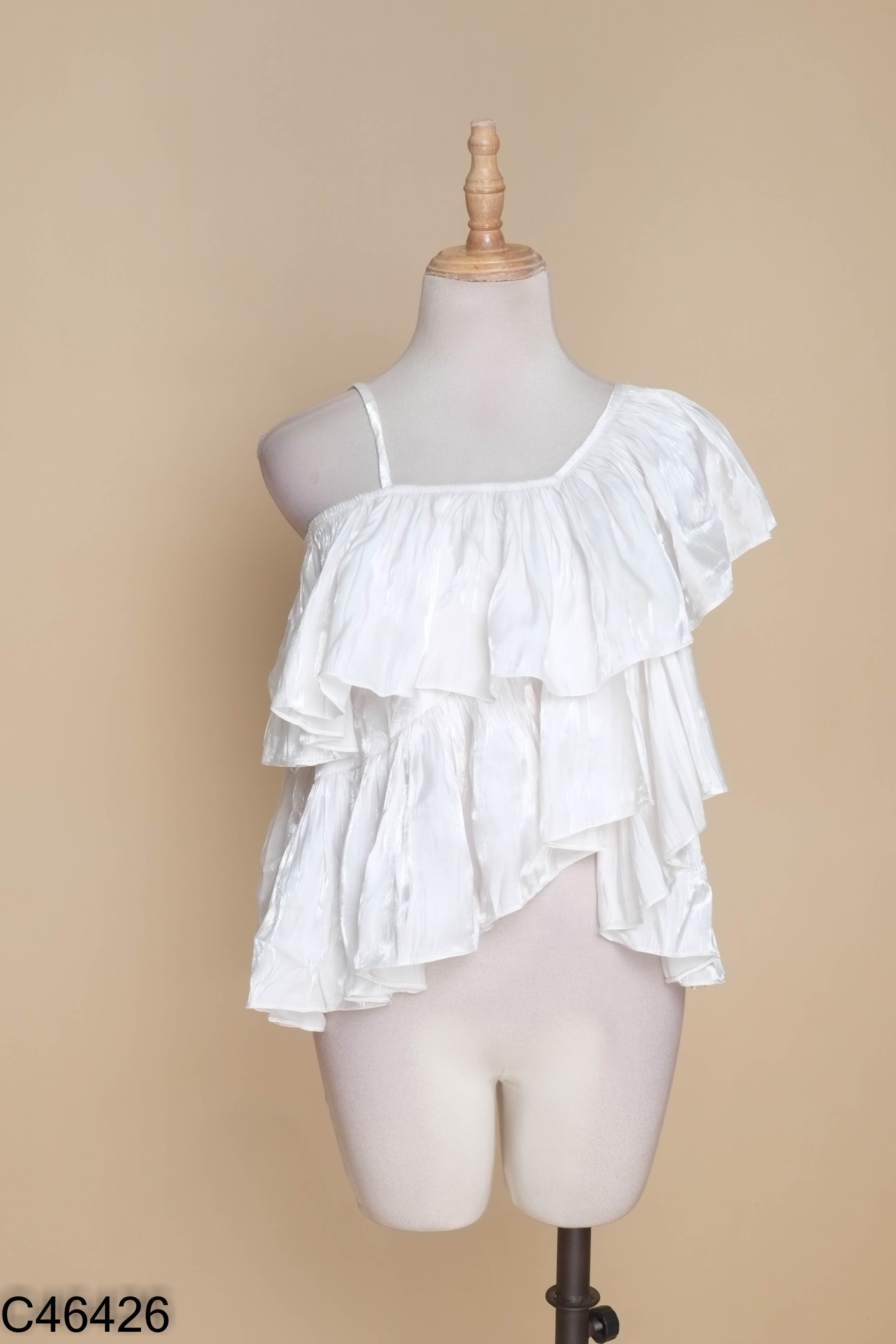 Áo trắng organza TI NGOAN phối bèo