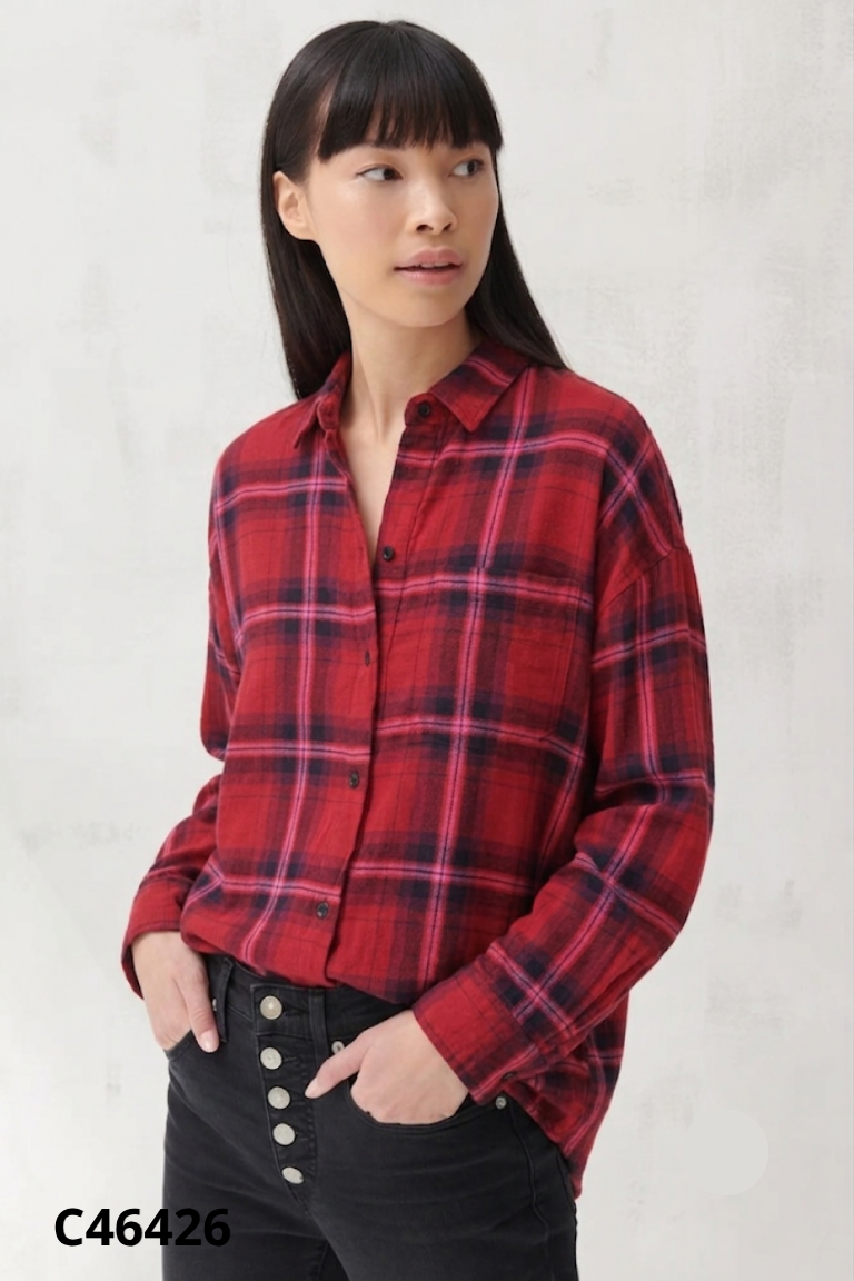 Áo sơ mi đỏ kẻ caro