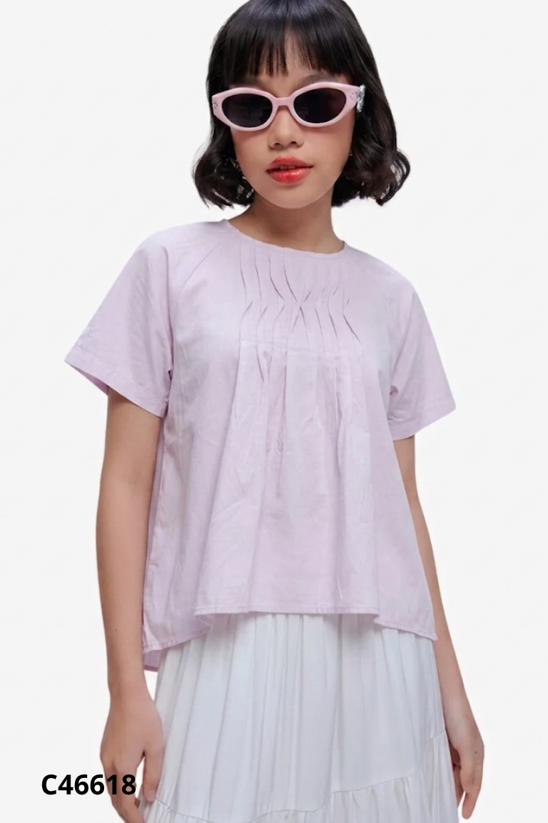 Áo babydoll tím trơn ROUTINE