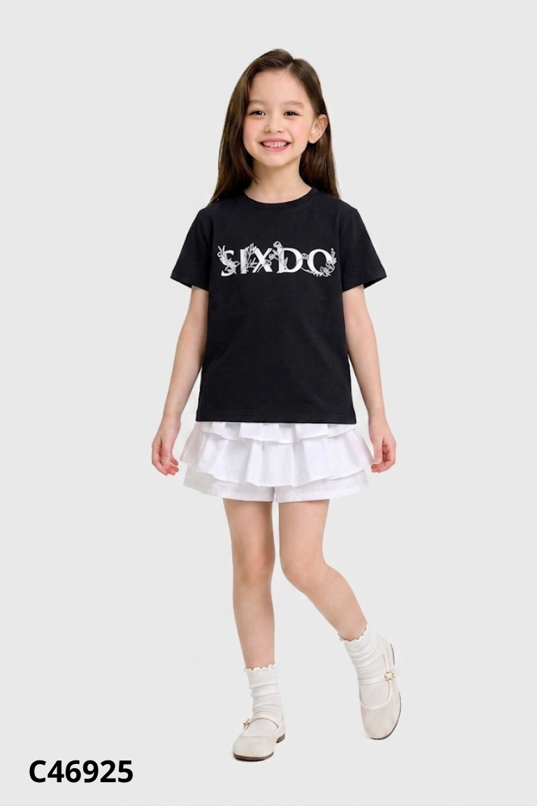 Áo đen SIXDO in chữ KIDS