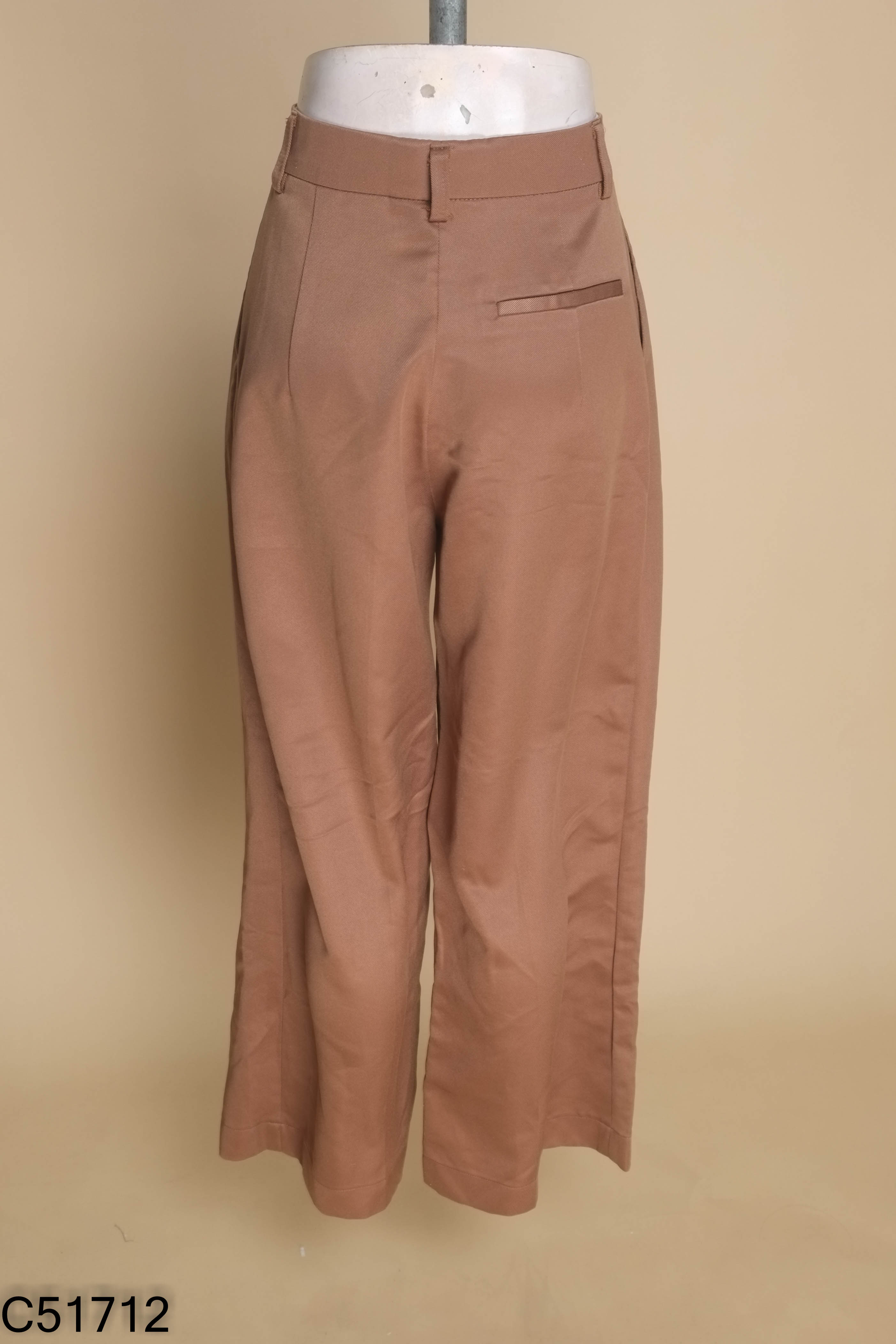 Quần culottes vải nâu