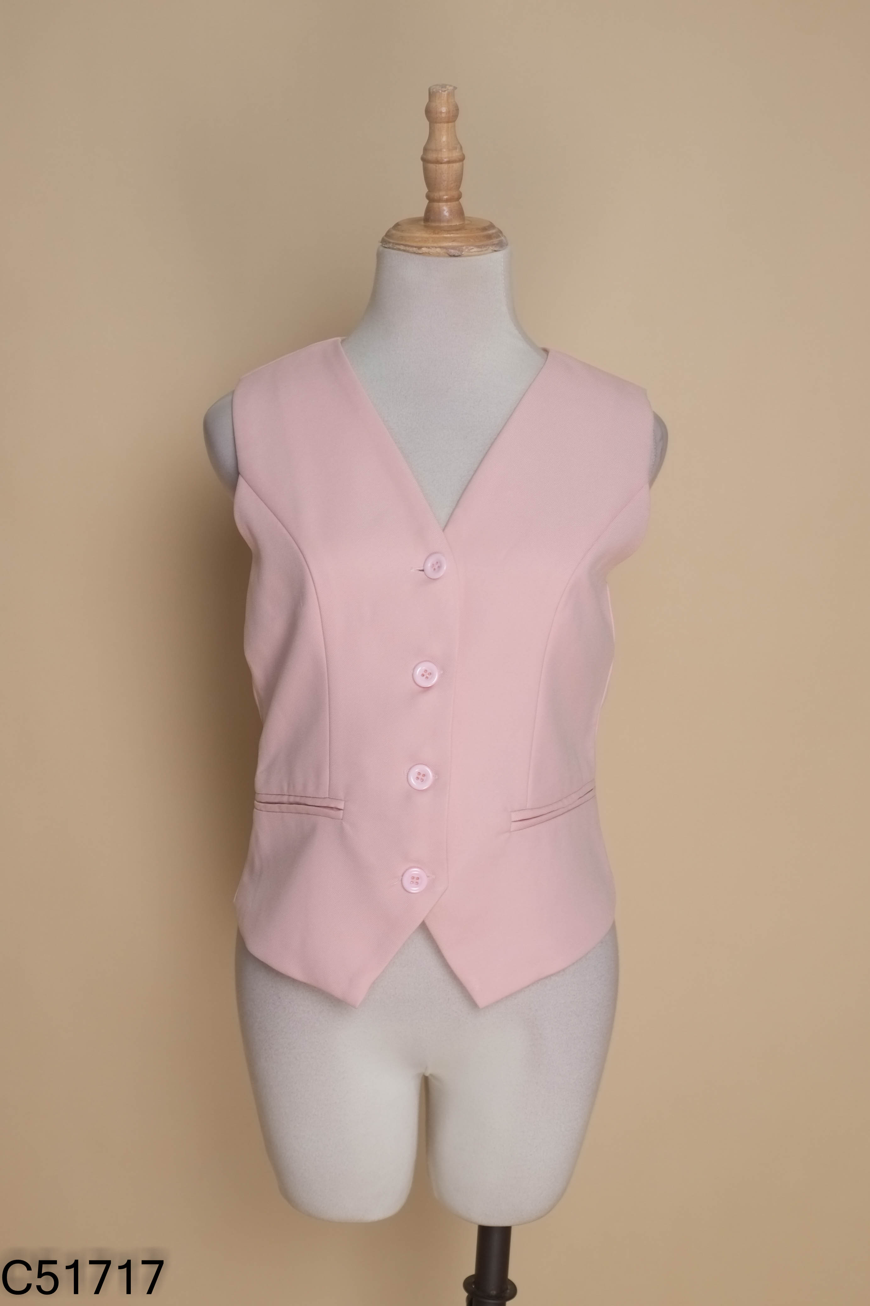 Áo vgile vest hồng AURA