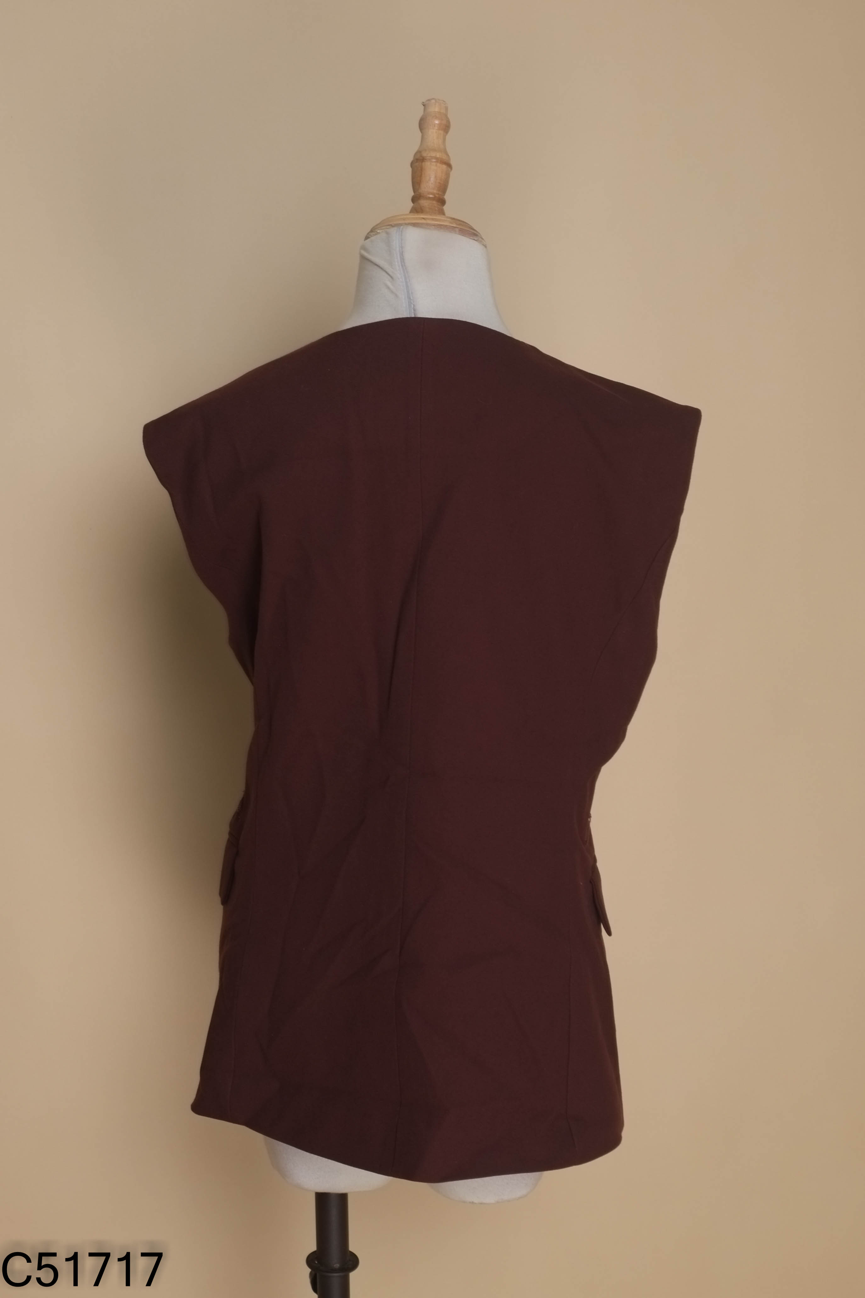 Áo khoác gile vest đỏ mận