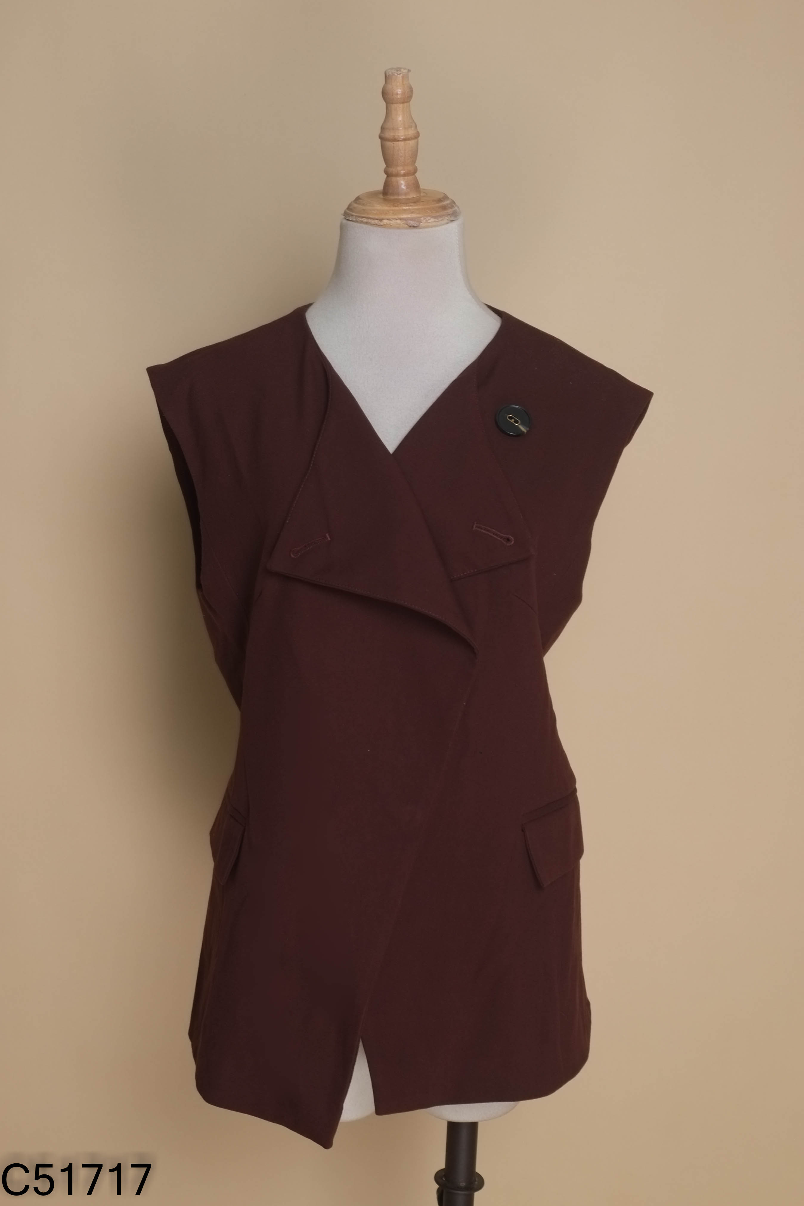 Áo khoác gile vest đỏ mận