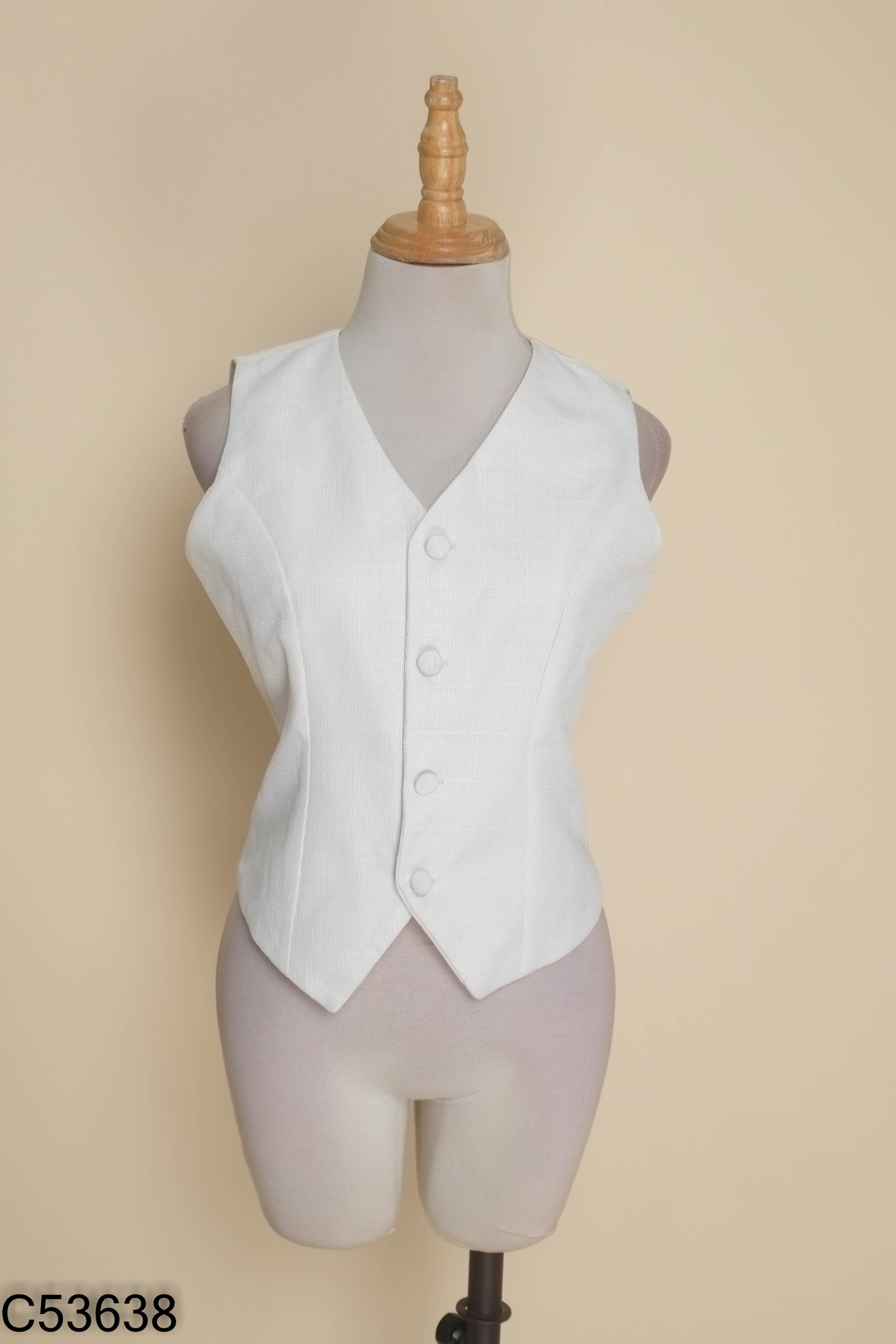 Áo vest KINA trắng