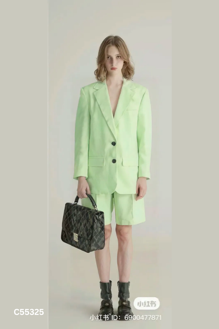 SET Xanh bơ áo blazer + quần lửng