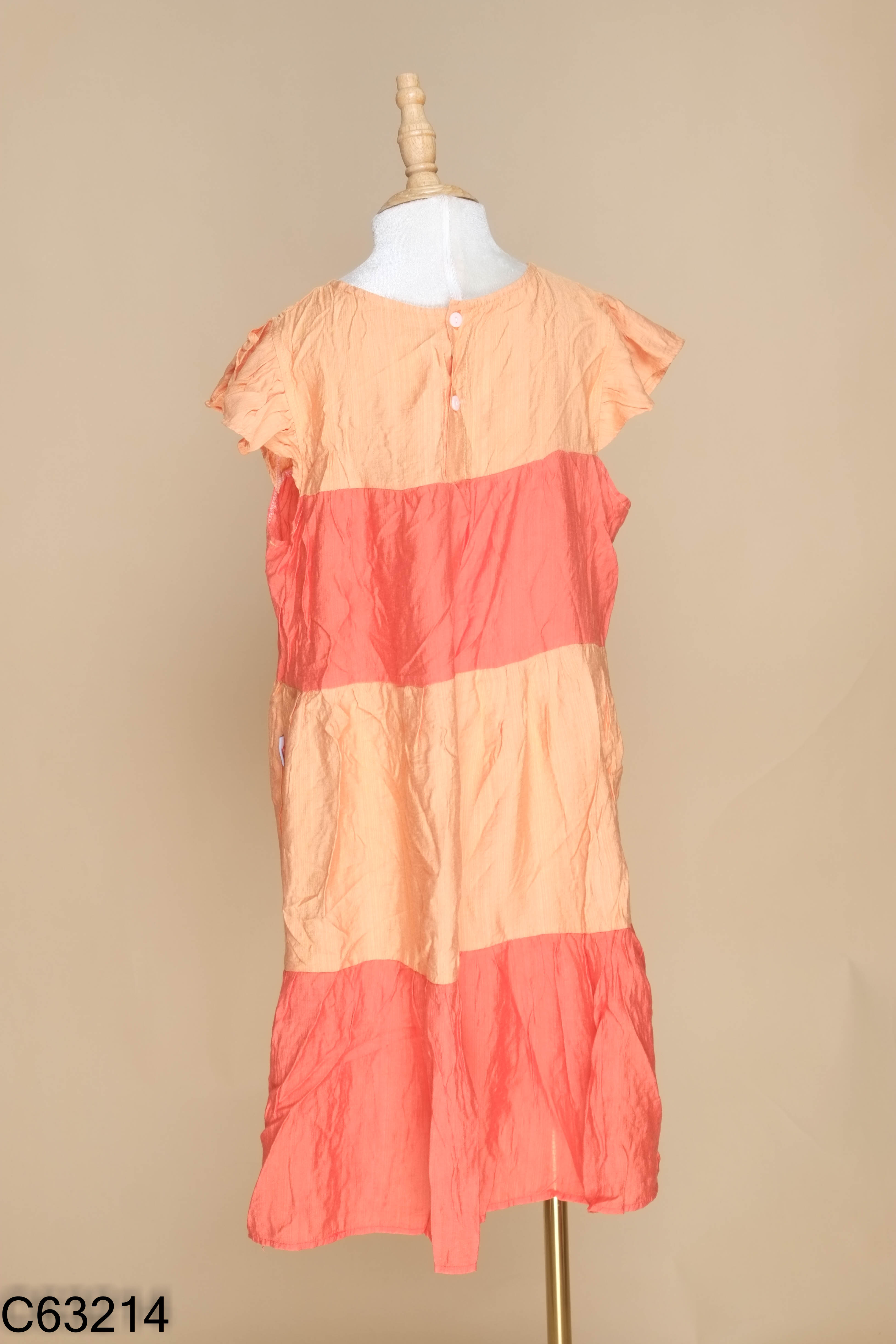 Váy đũi cam sọc kid