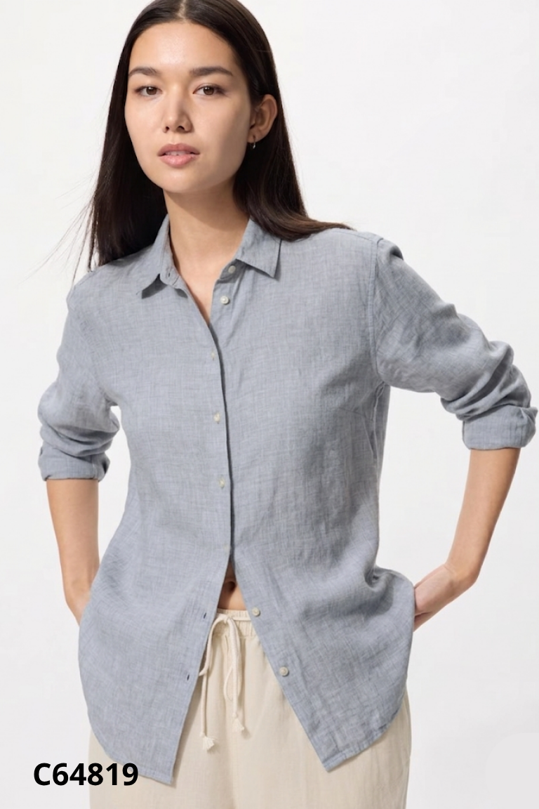 Áo sơ mi ghi UNIQLO