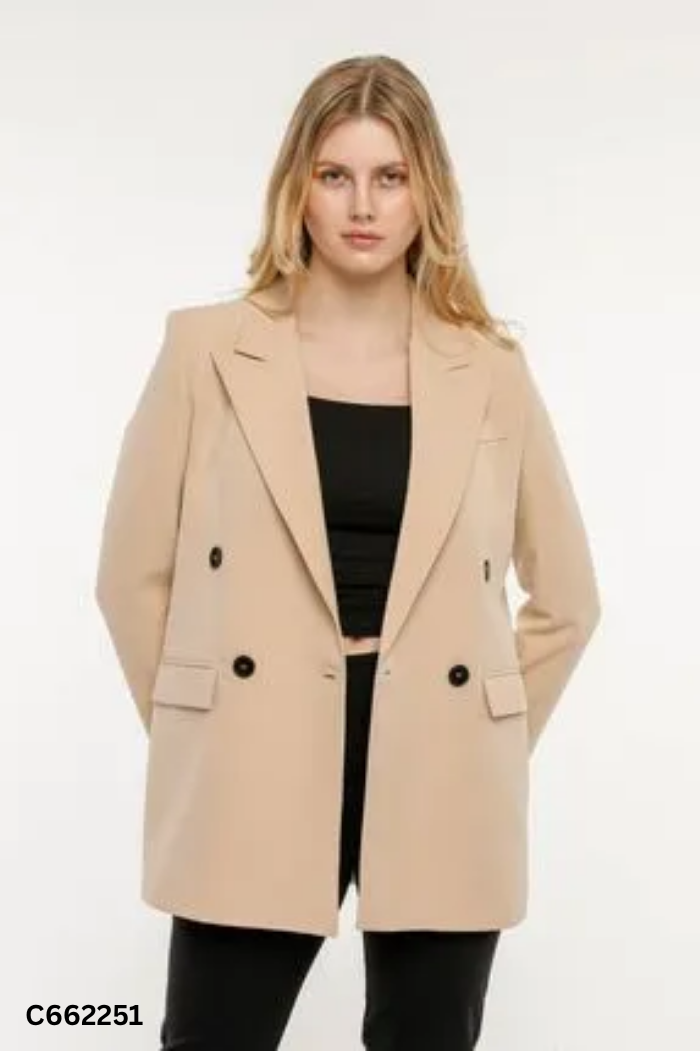Áo blazers nâu có đệm vai